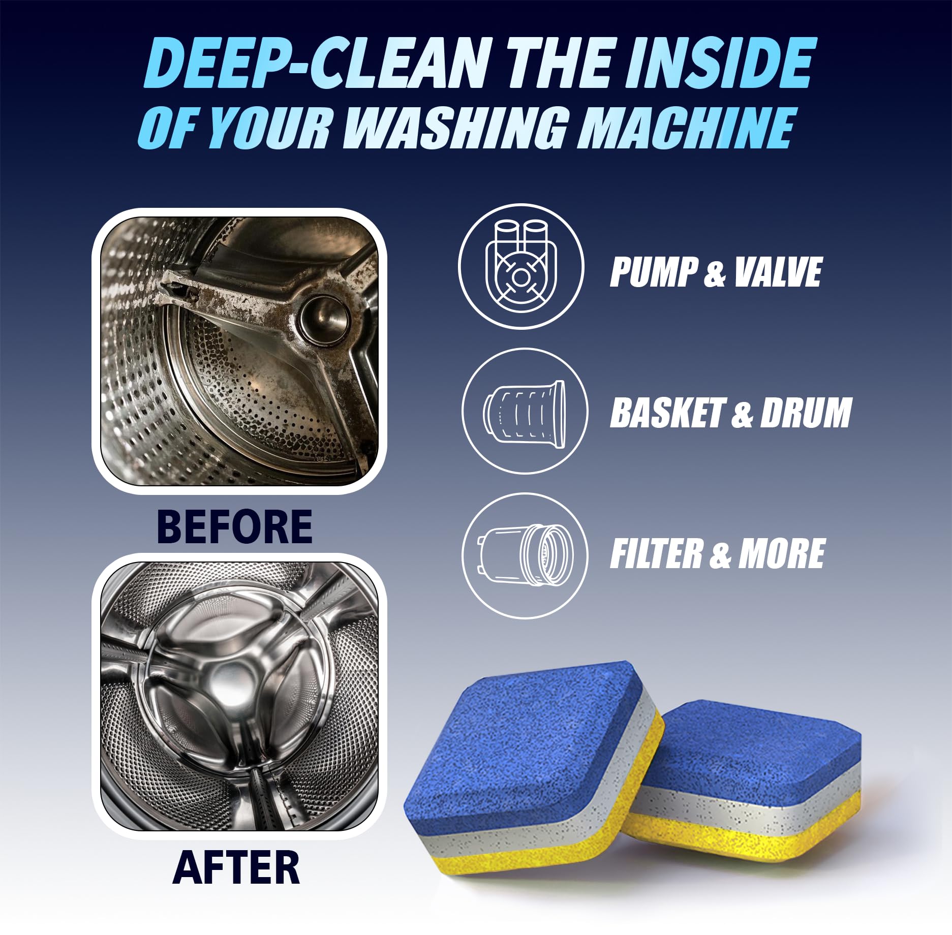 Washing Machine Cleaner Descaler (28 Count)