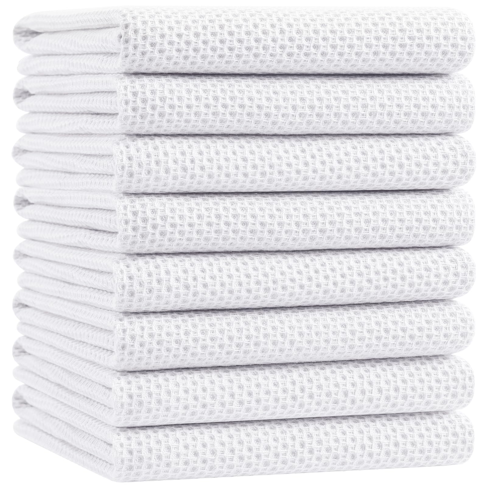 100% Cotton Oversized Waffle Weave Kitchen Towels 8 (8 Count)