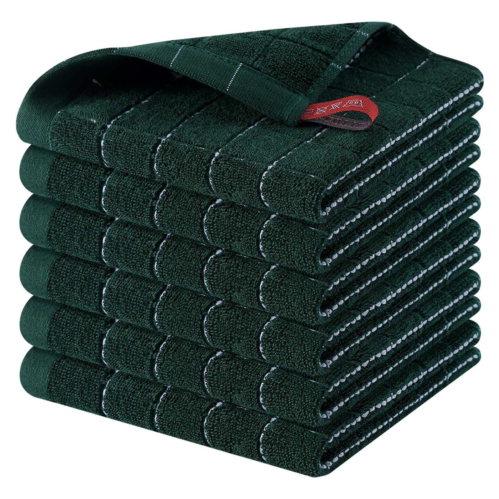 100% Cotton Terry Kitchen Dish Cloths (6 Count)