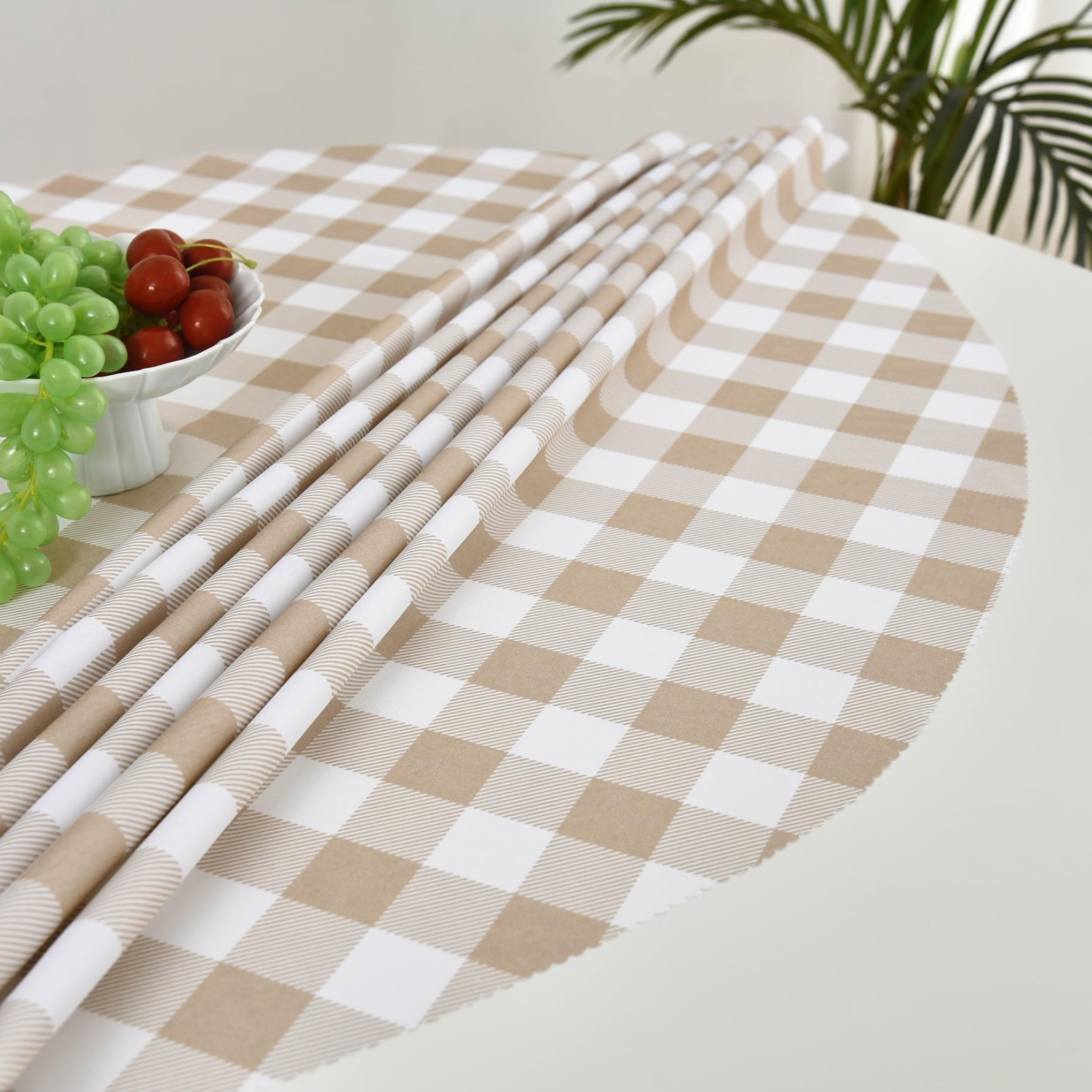 Waterproof Plaid Tablecloth Fabric