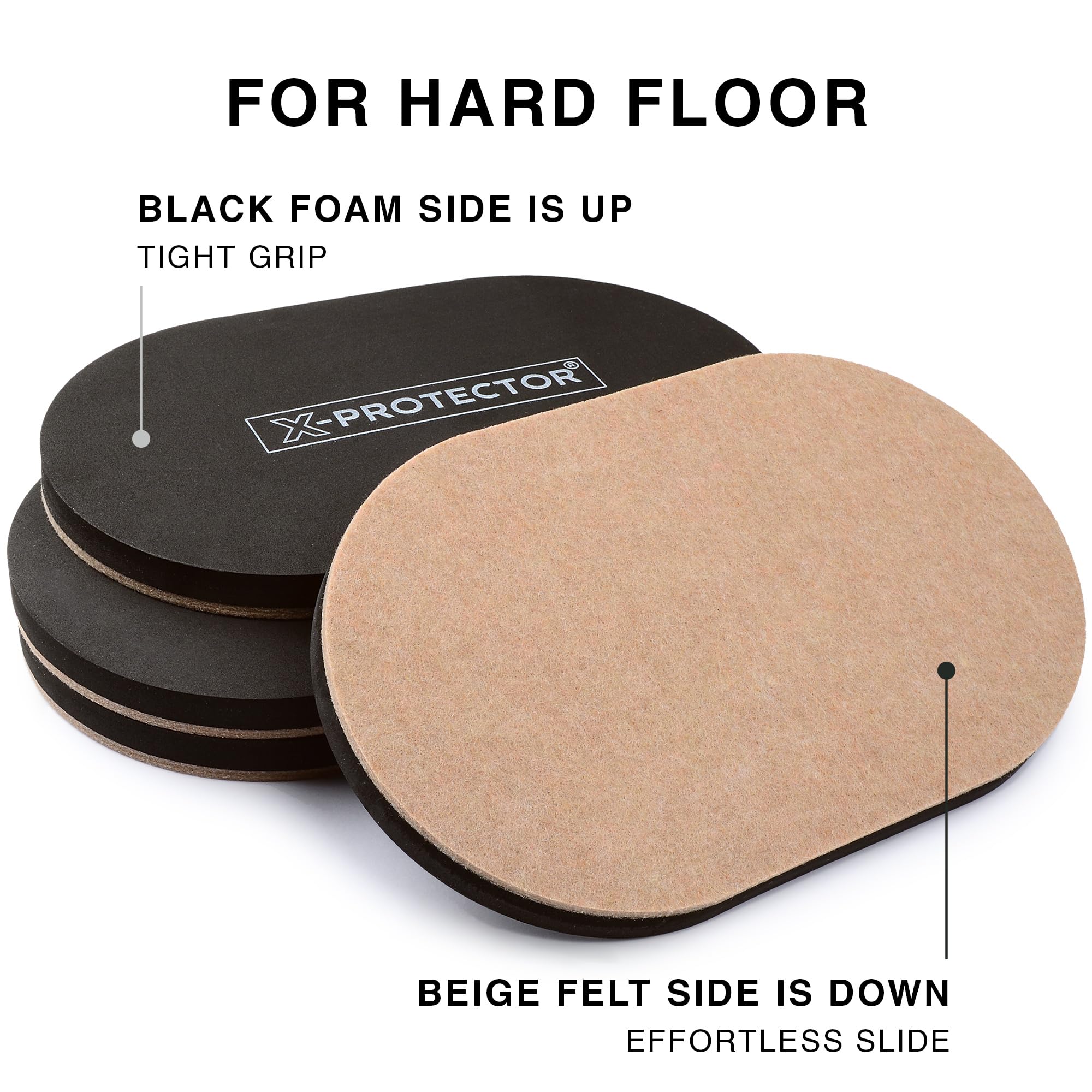 Felt Furniture Sliders Hardwood Floors (4 Count)