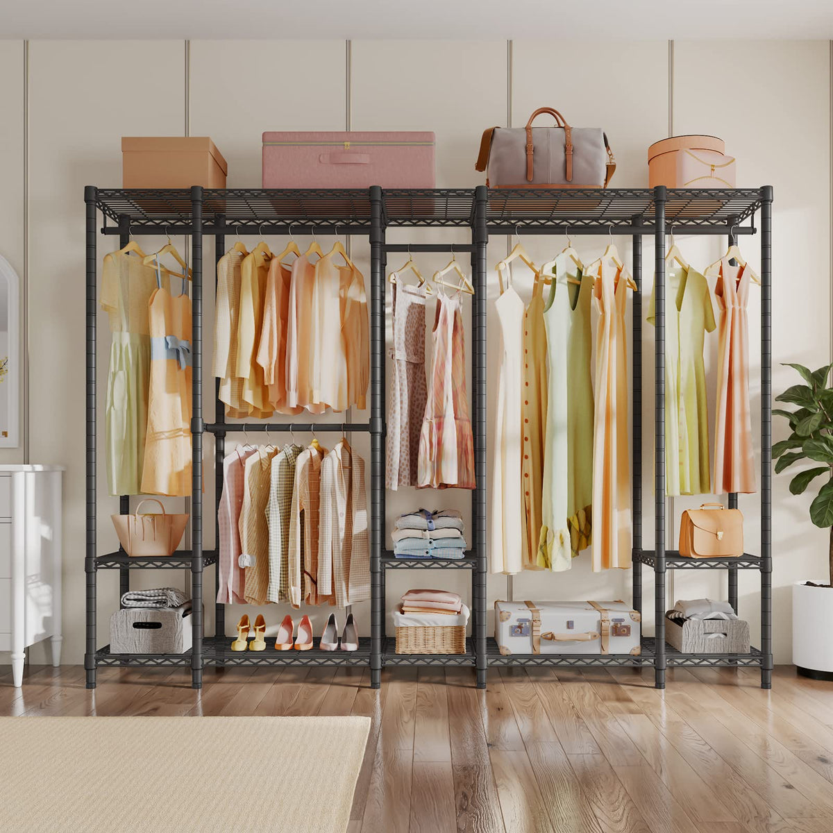 V50 Heavy Duty Clothes Rack with Adjustable Shelves