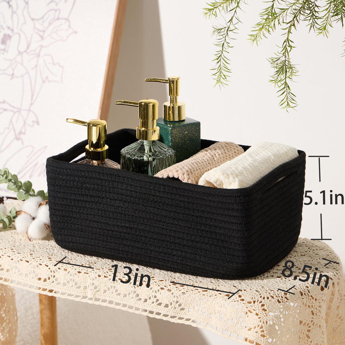 Small Storage Baskets for Organizing (4 Count)