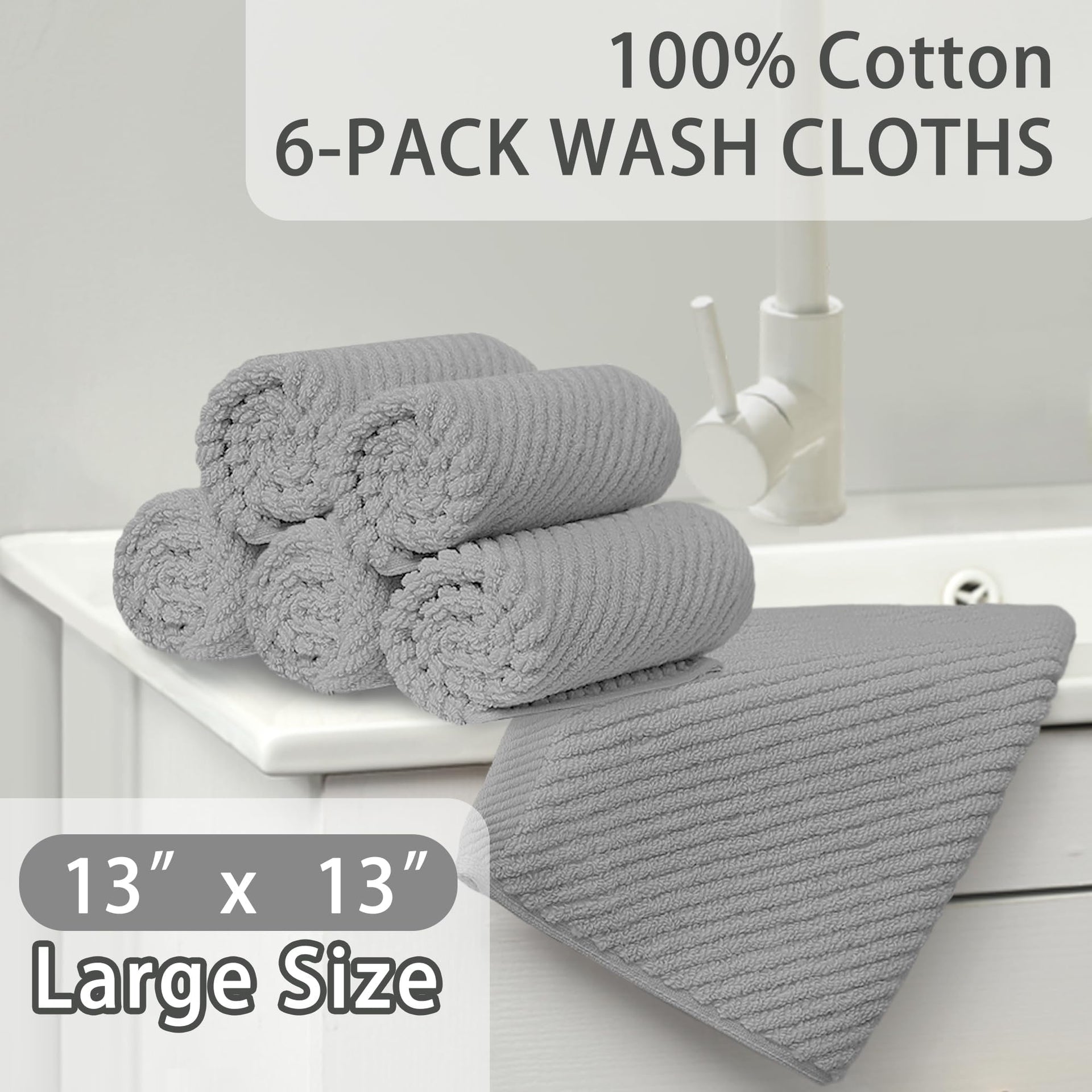 Washcloths 6PC (6 Count)