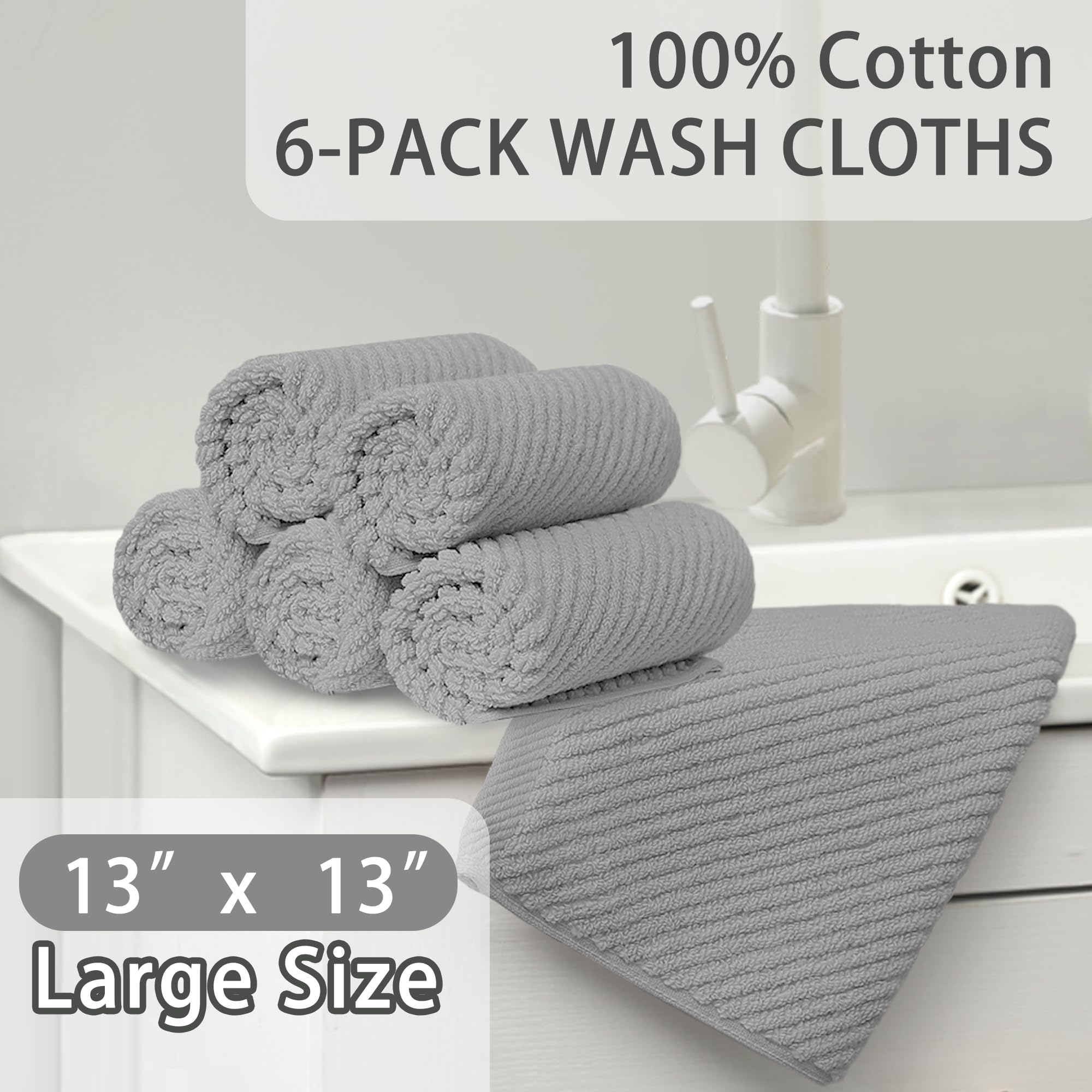 Washcloths 6PC (6 Count)