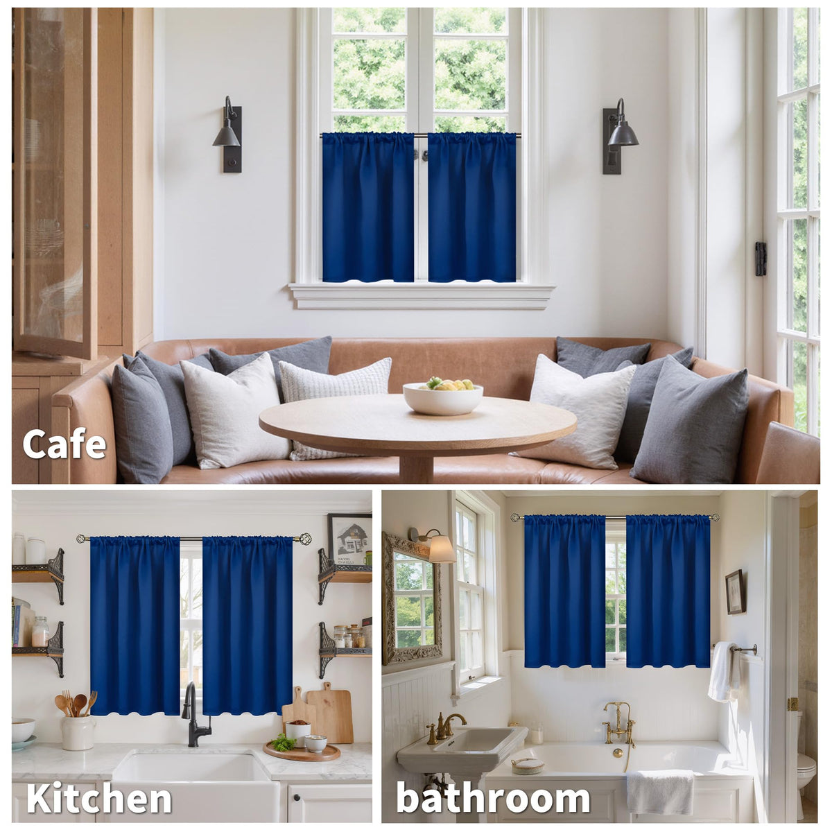 Short Blackout Curtains for Bedroom 45 Inch Length