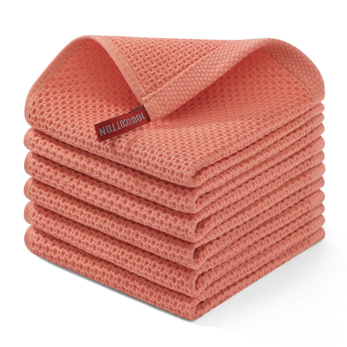100% Cotton Waffle Weave Kitchen Dish Cloths 6 (6 Count)