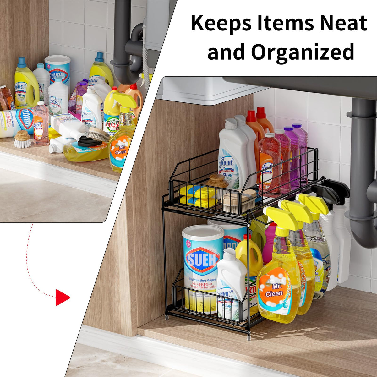 Under Sink Organizers and Storage 2 Pack (2 Count)