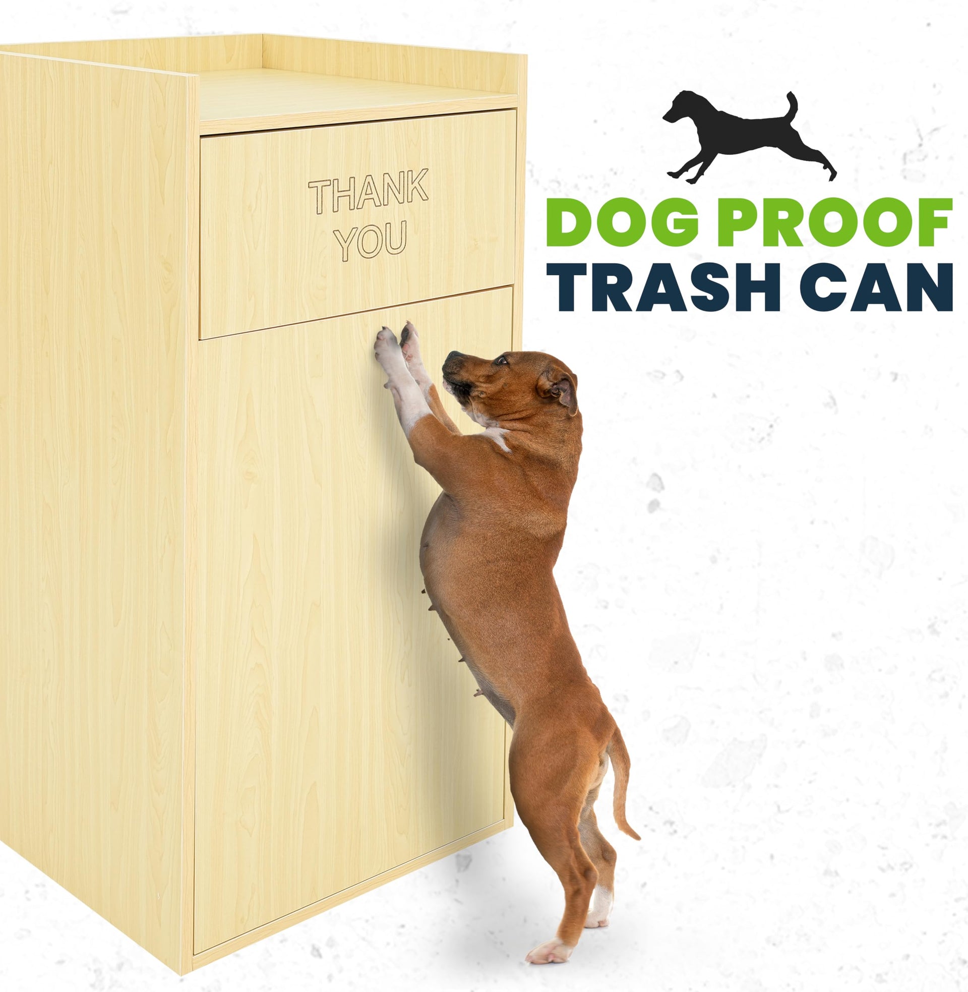 Restaurant Trash Can Cabinet with Tray Holder