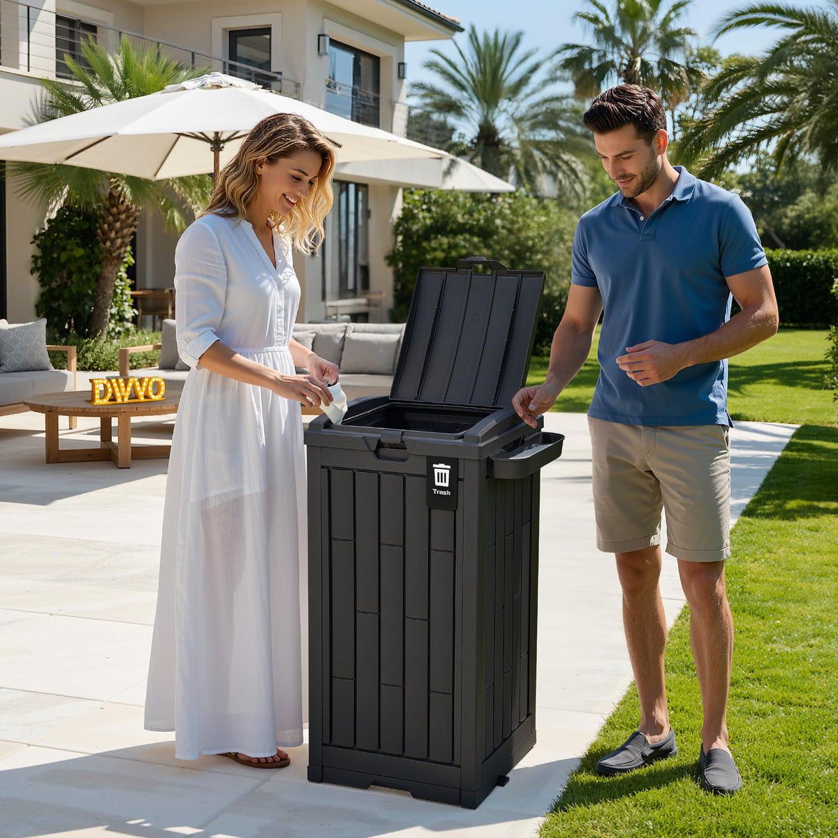 38 Gallon Outdoor Trash Can