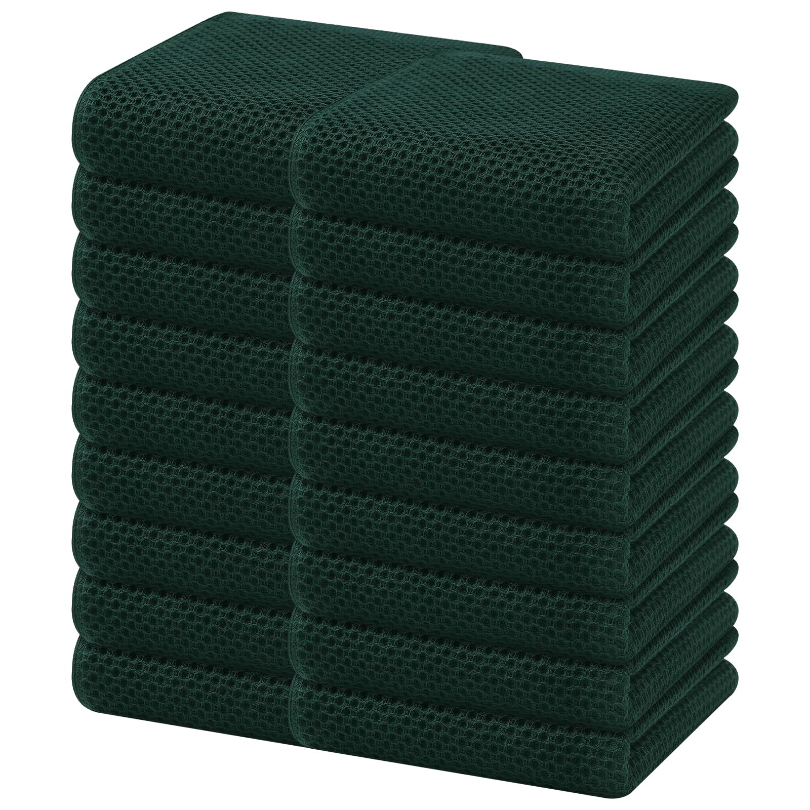100% Cotton Waffle Weave Kitchen Dish Towels 18 (18 Count)
