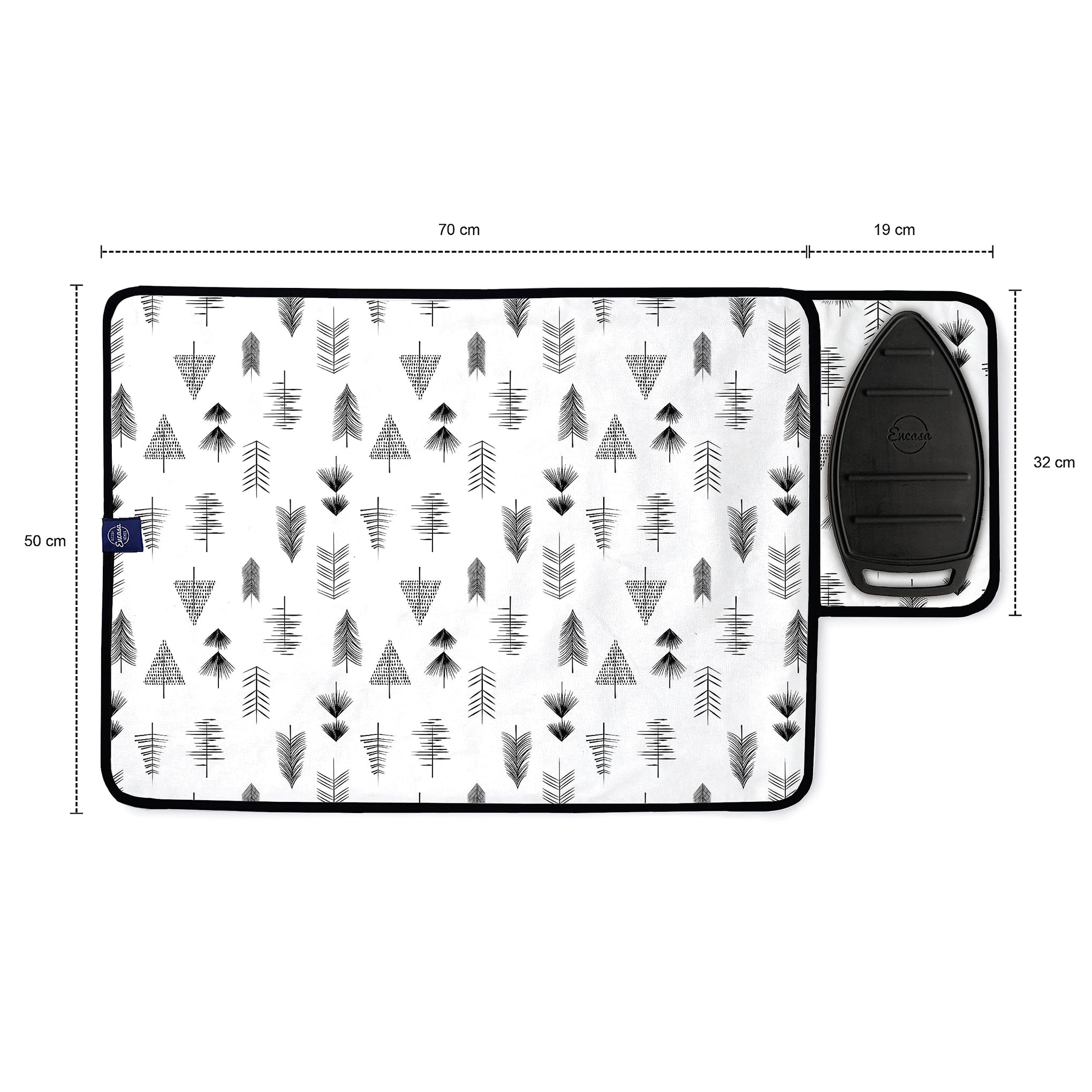 Ironing Mat Heat Resistant Pad 28"x20" Black Arrow