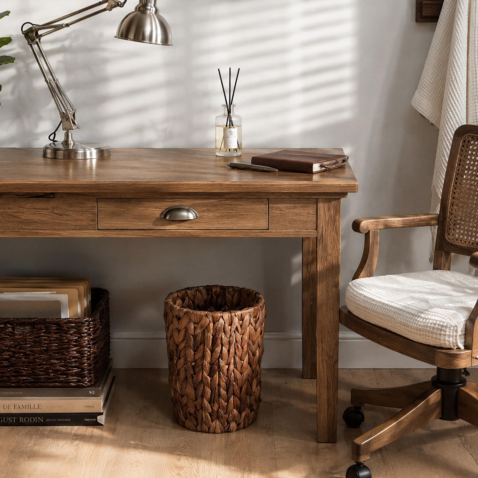 Wicker Trash Can