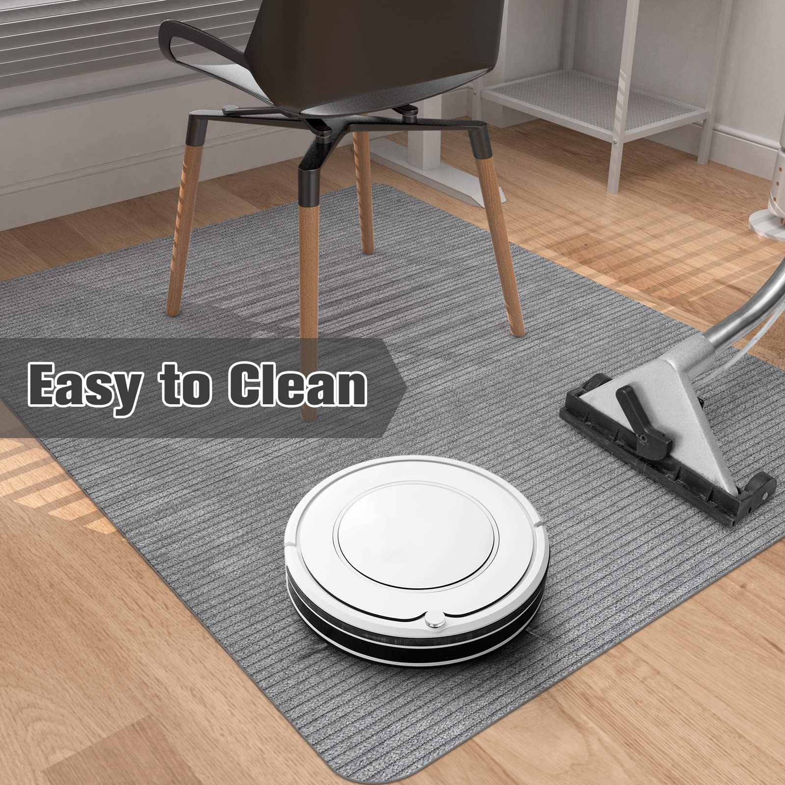 Desk Chair Mat for Hardwood Floor & Tile 55"x35" Office Chair Mat for Rolling Chairs Large Anti
