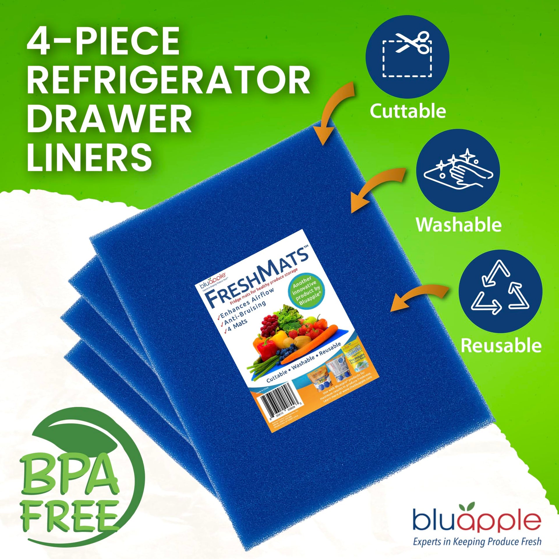 FreshMats Refrigerator Bin Liner (5 Sq Ft )