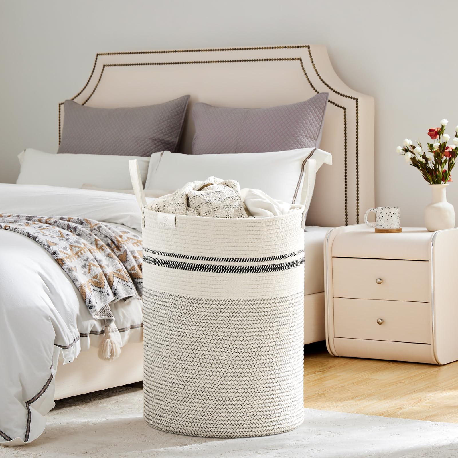 100L Tall Woven Rope Laundry Hamper (3381.4023 Fl Oz) - ModHome Supplies