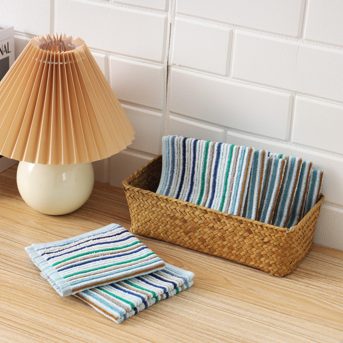Kitchen Rags Dish Cloths for Washing Wiping Cleaning Towels (8 Count)