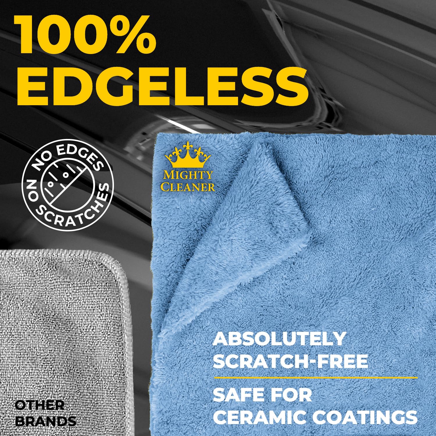 Edgeless Microfiber Car Towels (6 Count)