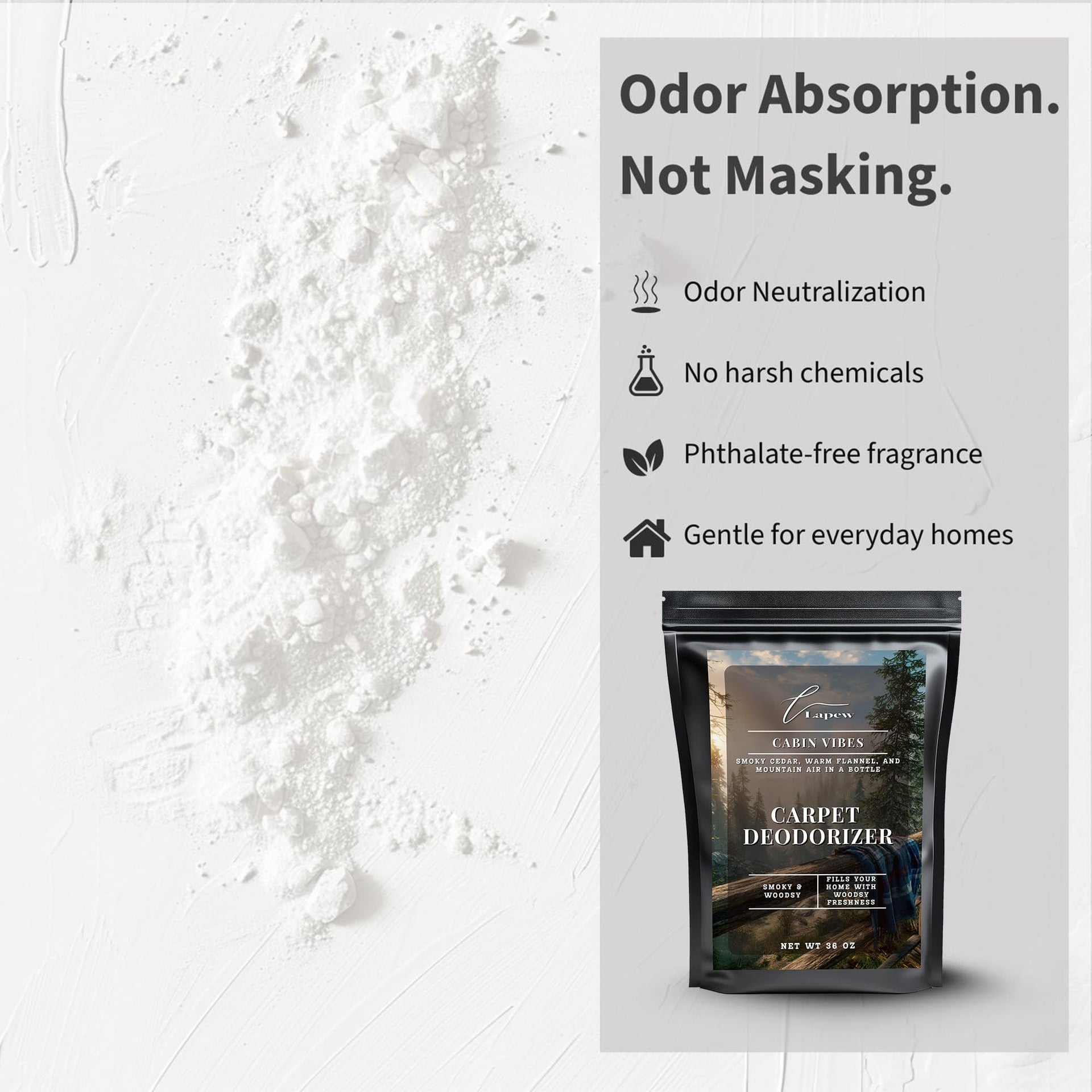 Cabin Vibes Carpet Deodorizer Powder (36 Ounce)