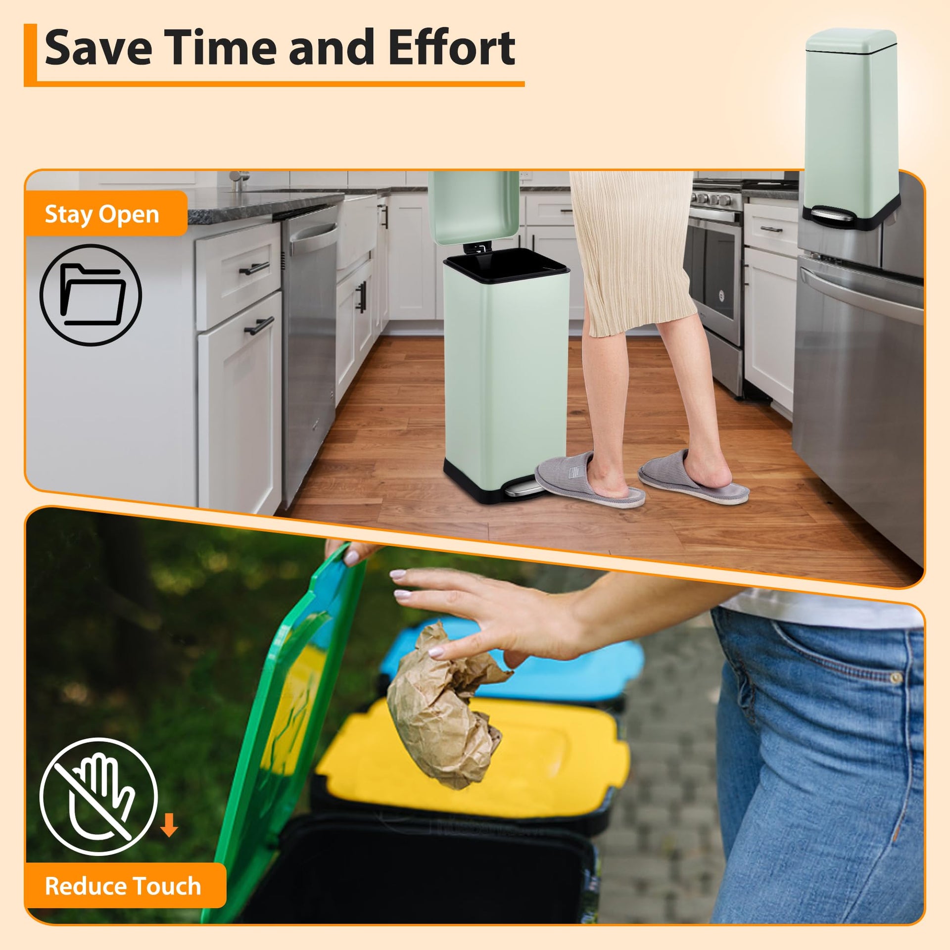 8Gallon 30l Kitchen Trash Can