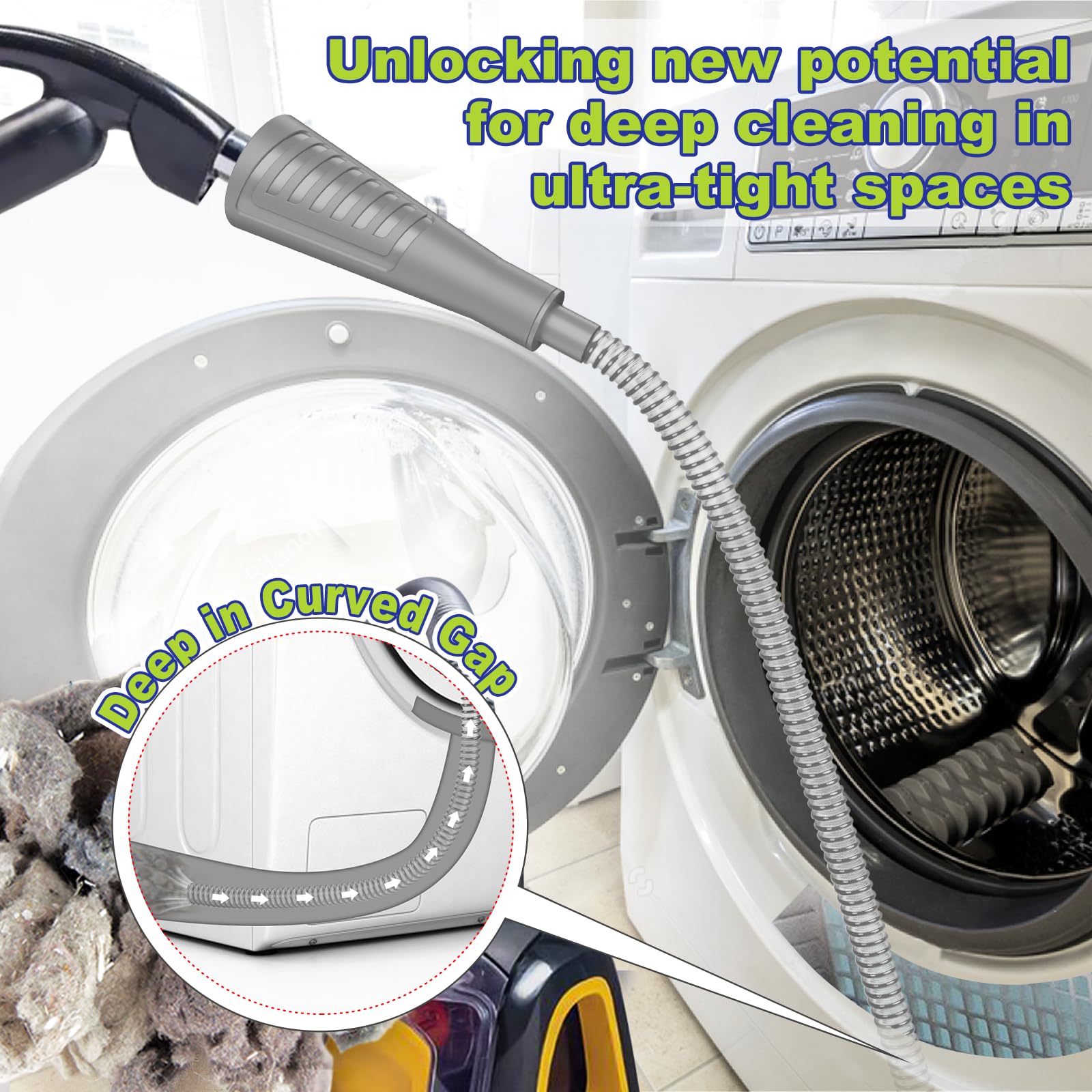 2Pcs Dryer Vent Cleaner Kit