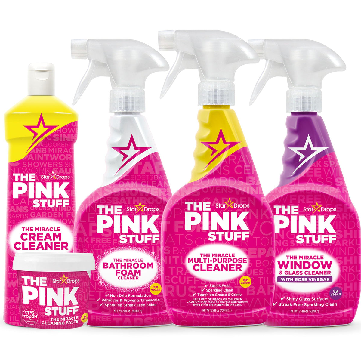The Pink Stuff Miracle Cleaning Bundle (110 Fl Oz)