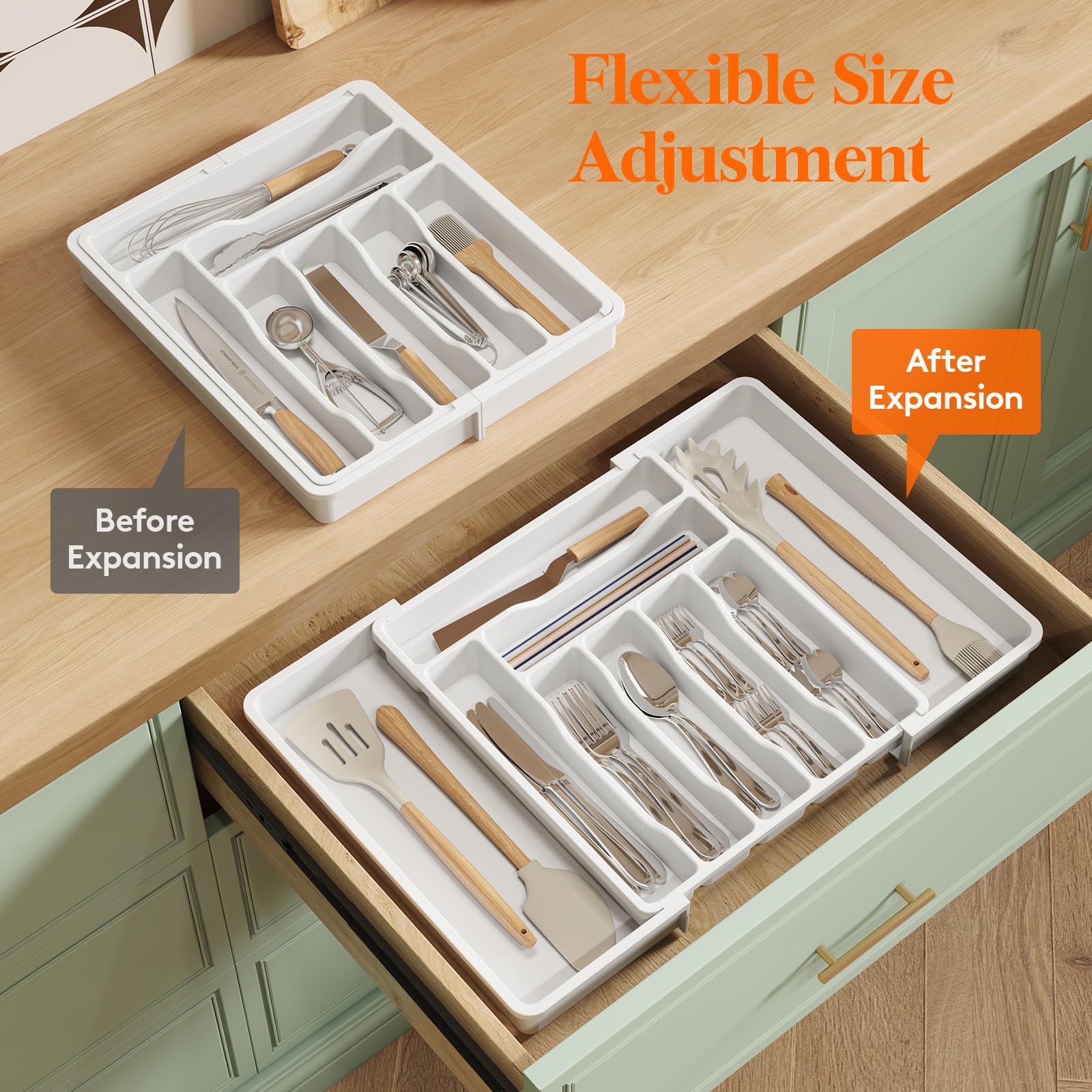 Utensil Organizer for Kitchen Drawer