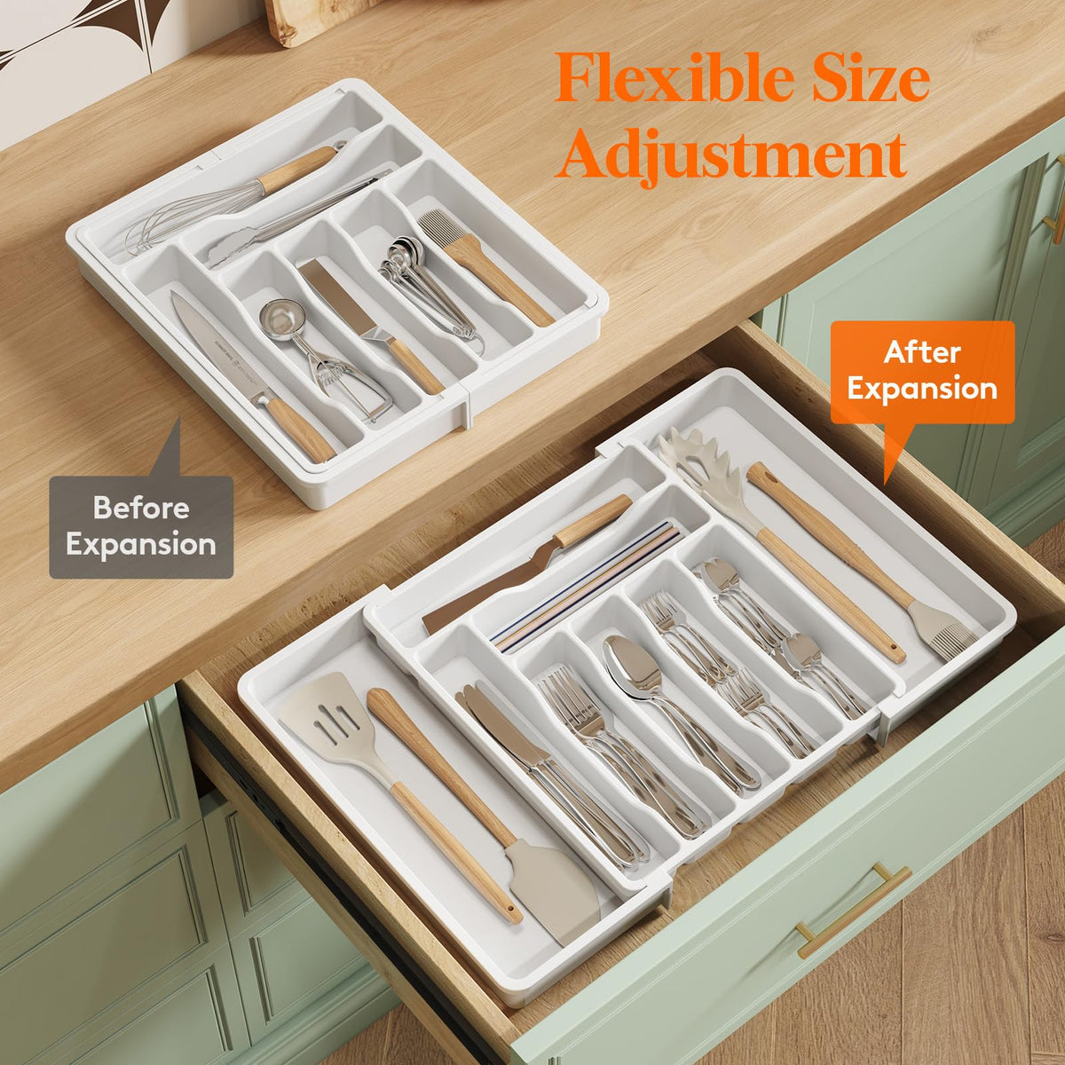 Utensil Organizer for Kitchen Drawer