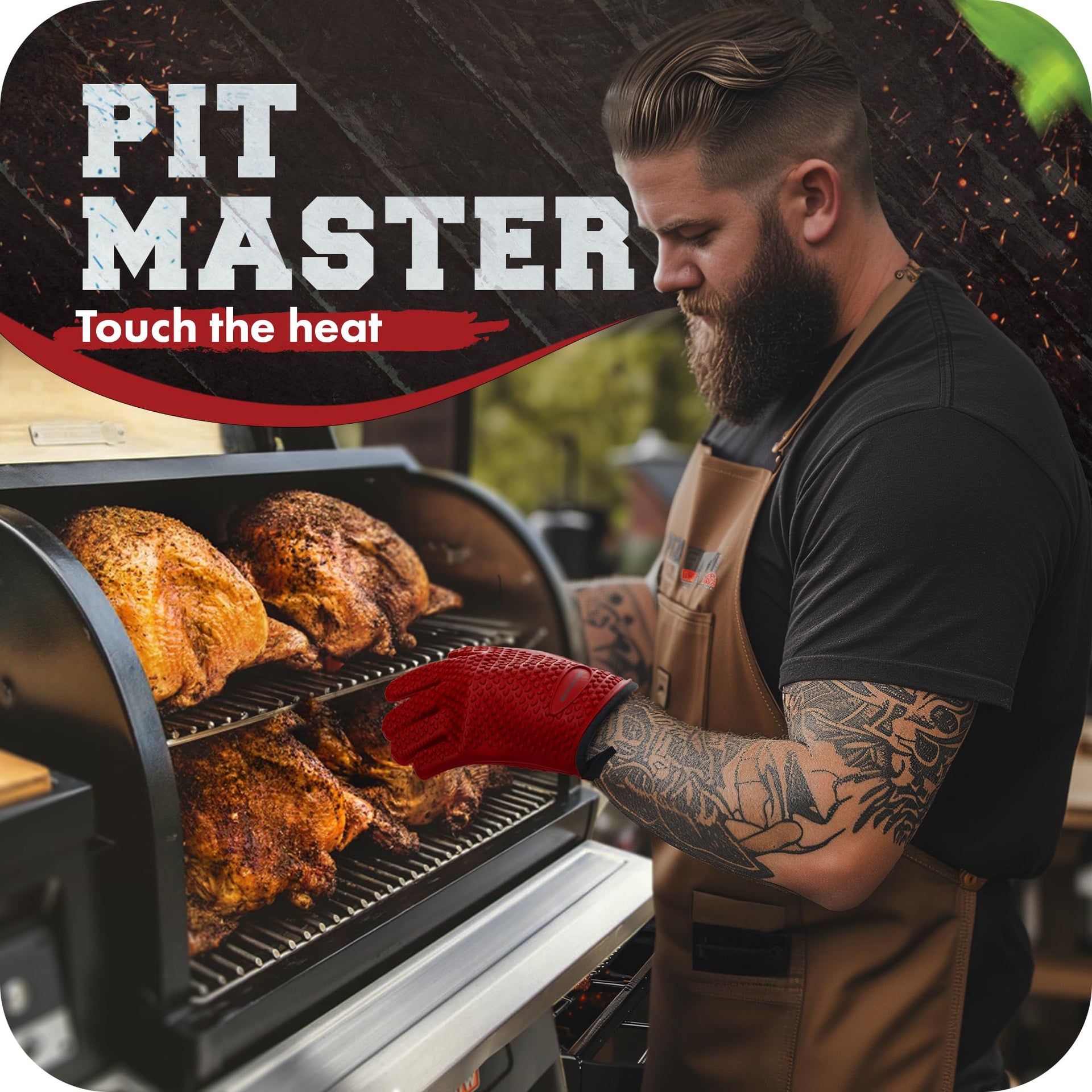 Silicone Smoker BBQ Gloves (2 Count)