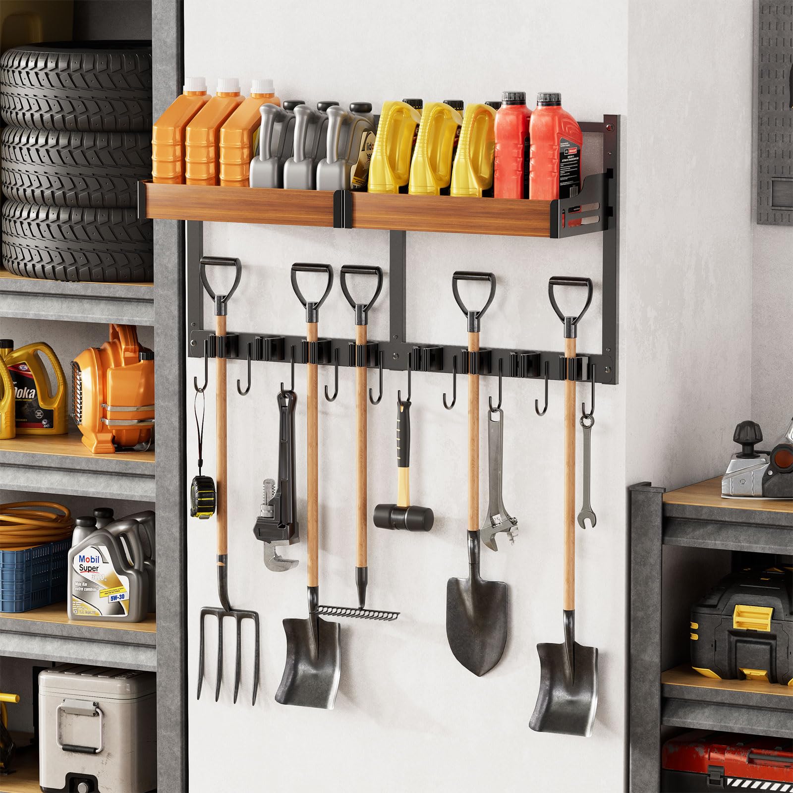 Broom and Mop Organizer Wall Mount (2 Count)