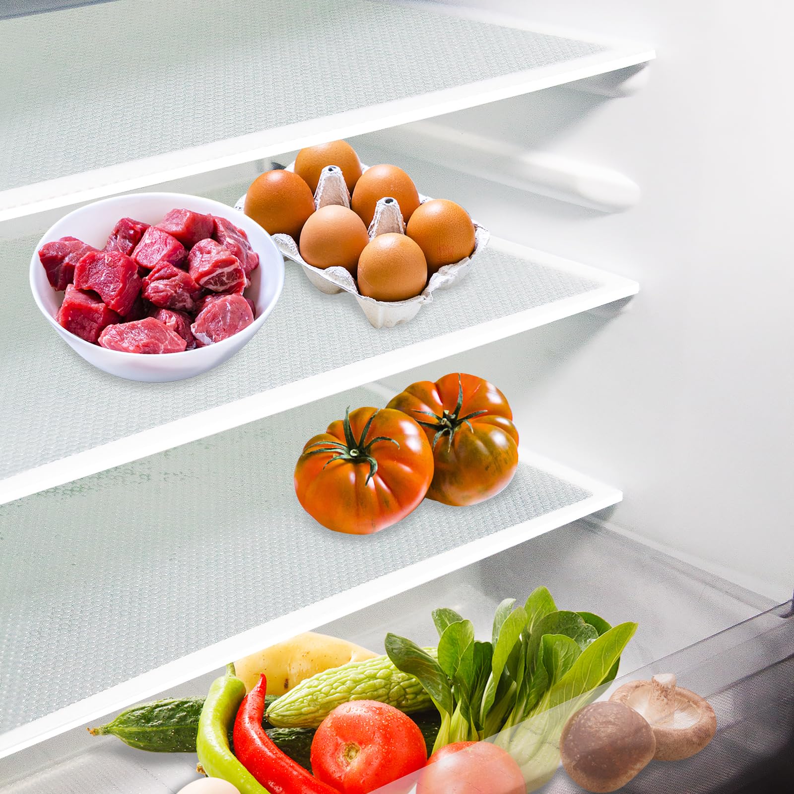 10Pcs Refrigerator Liners (10 Count)