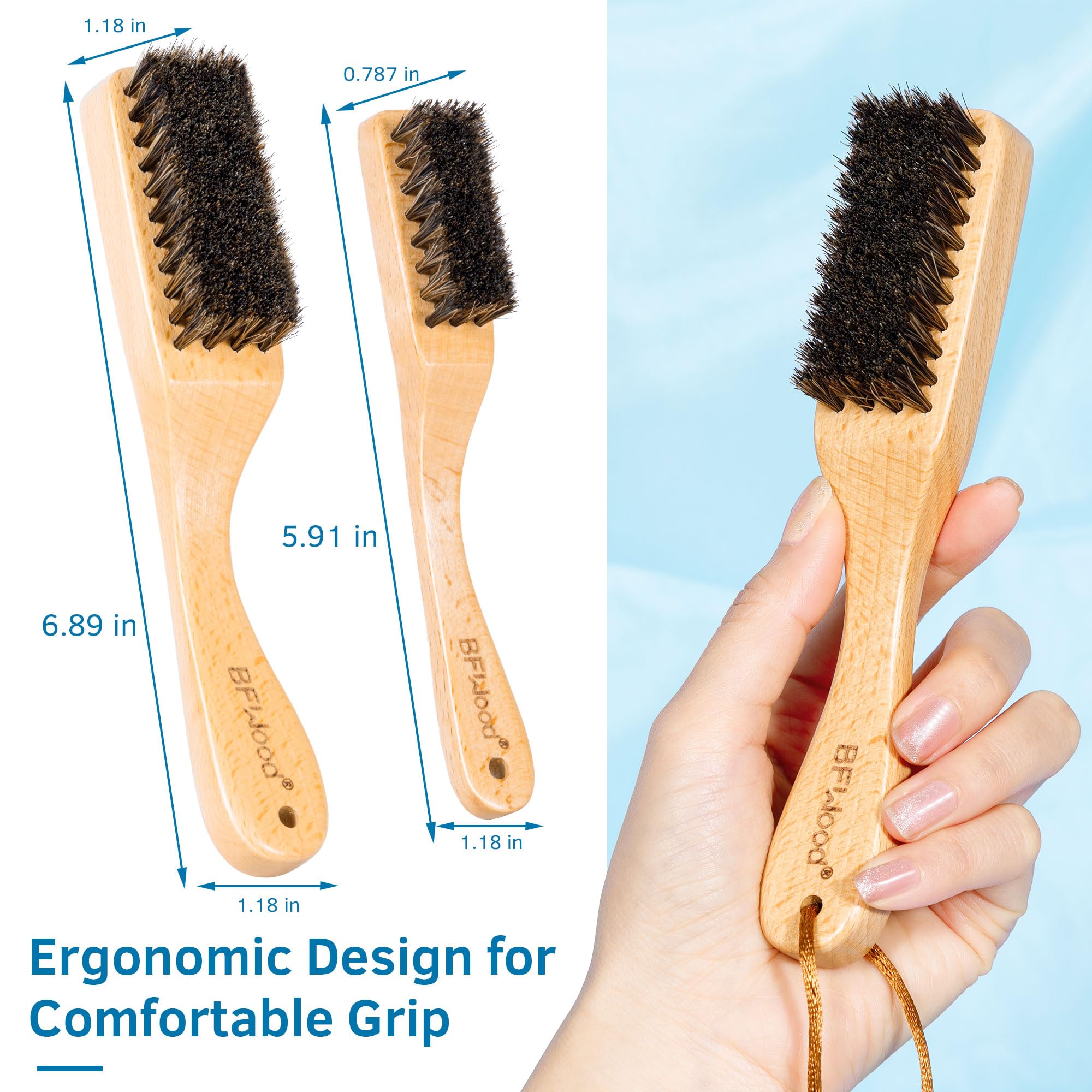 Horsehair Silver Brush (2 Count)