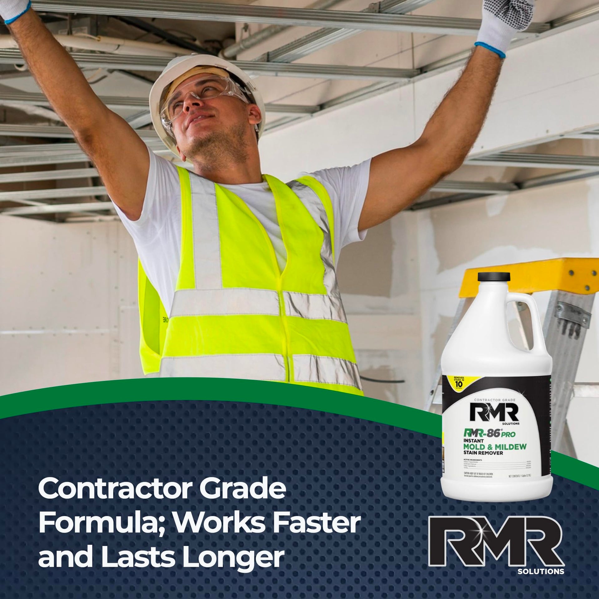RMR 86 Pro Contractor Grade Mold Stain & Mildew Stain Remover Cleaning Solution (128 Fl Oz)