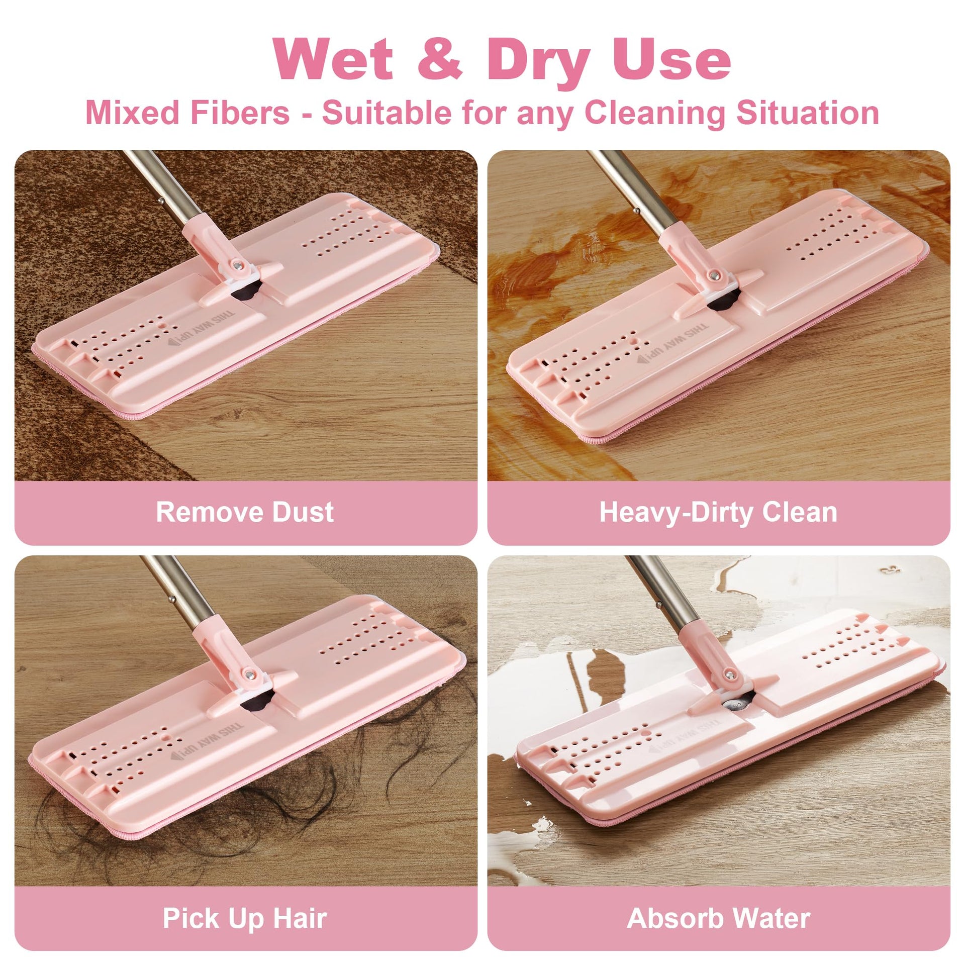 Microfiber Flat Mop Replacement Pads (4 Count)