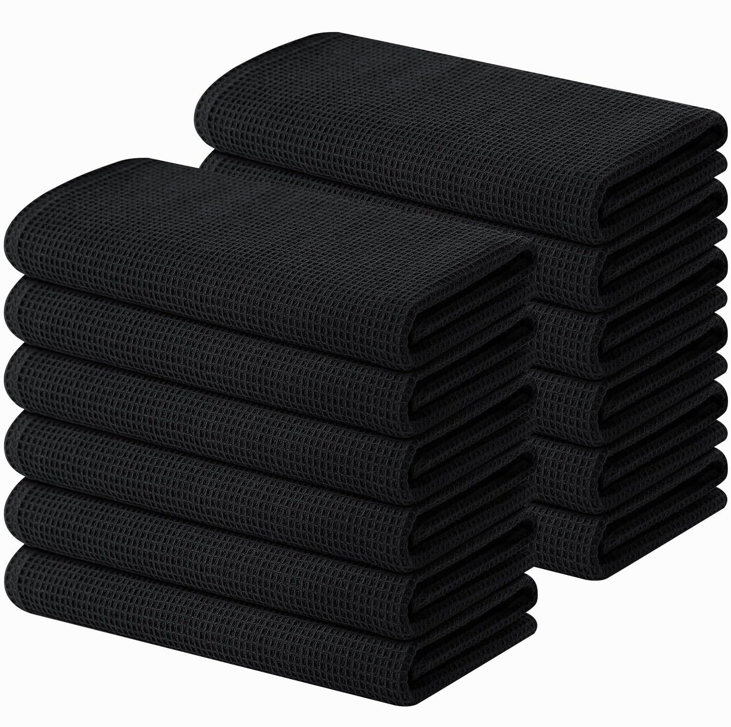 100% Cotton Waffle Weave Kitchen Towels (12 Count)