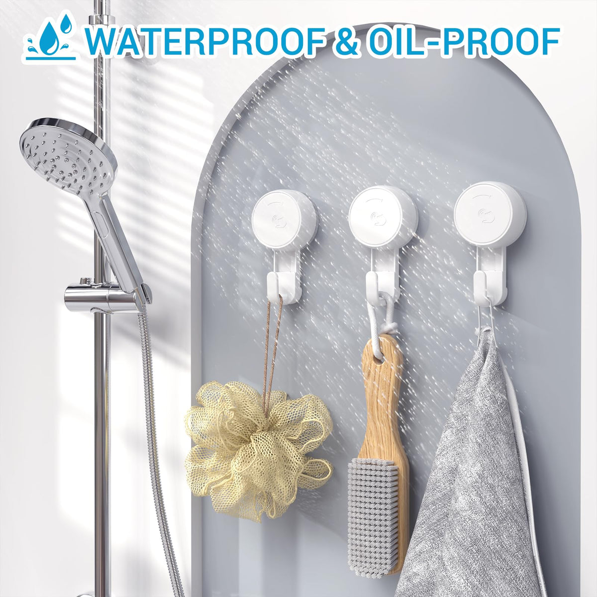 Heavy Duty Waterproof Shower Hooks 6 Pack