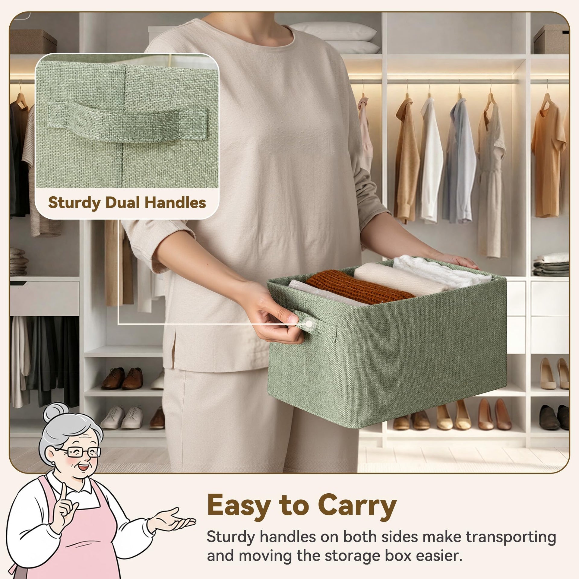 Storage Bins for Closet (2 Count)