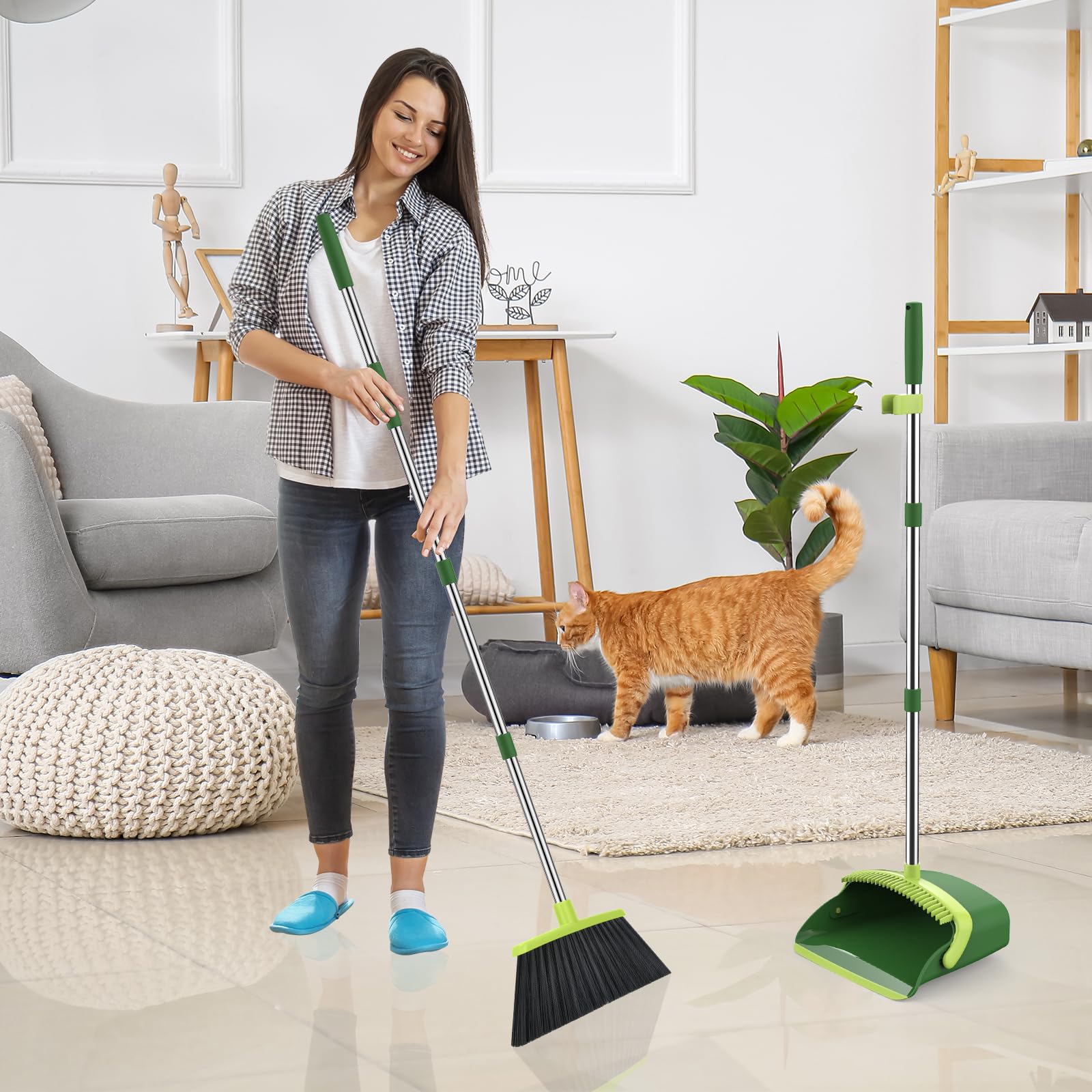 Broom and Dustpan Set with 52