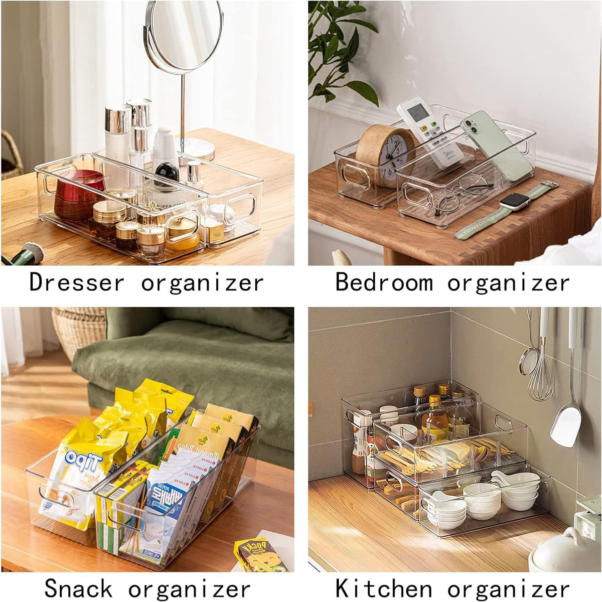 4Pack Stackable Fridge Drawers Pull (4 Count)