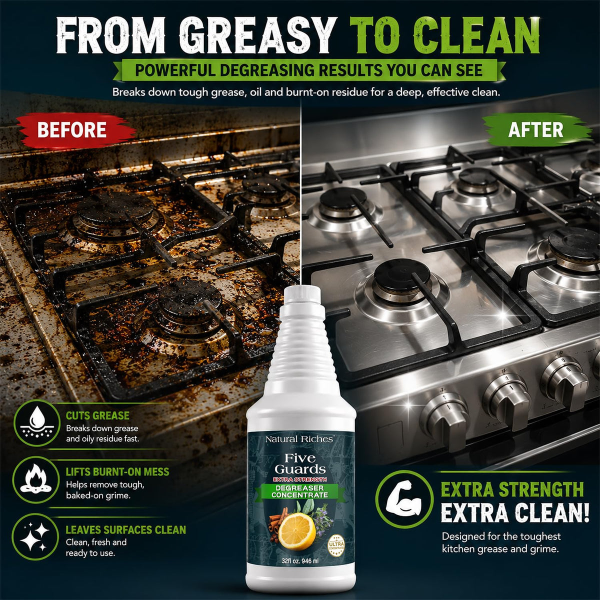 Five Guards Degreaser Concentrate 32 oz (32 Fl Oz)