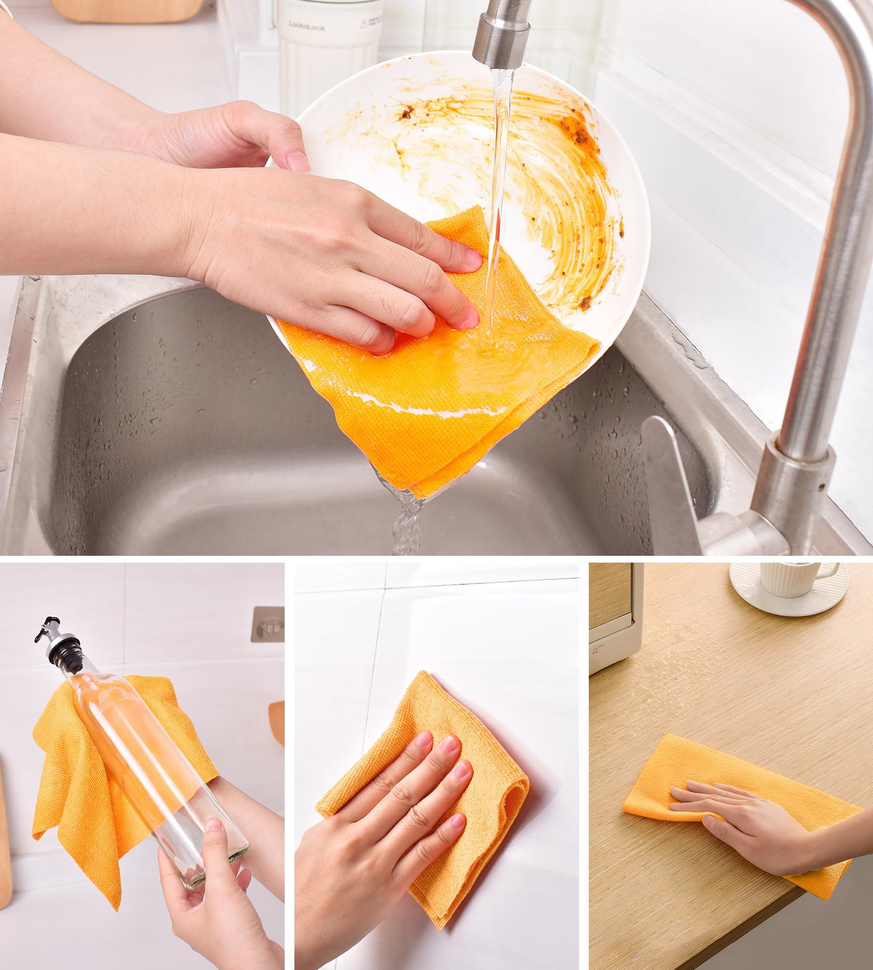 Microfiber Cleaning Cloth Roll (100 Count)