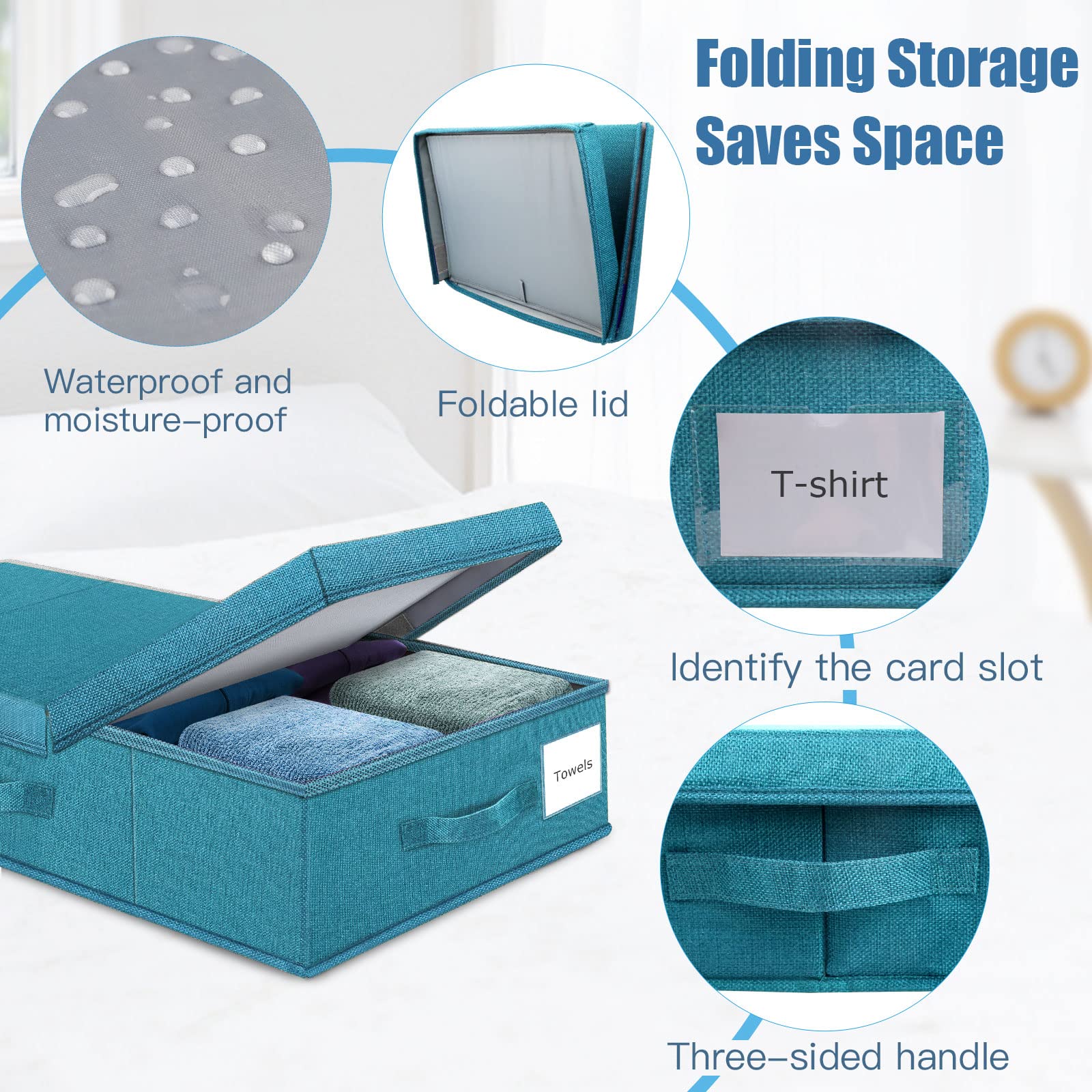 2Pack Large Underbed Storage Containers Bin with Lids