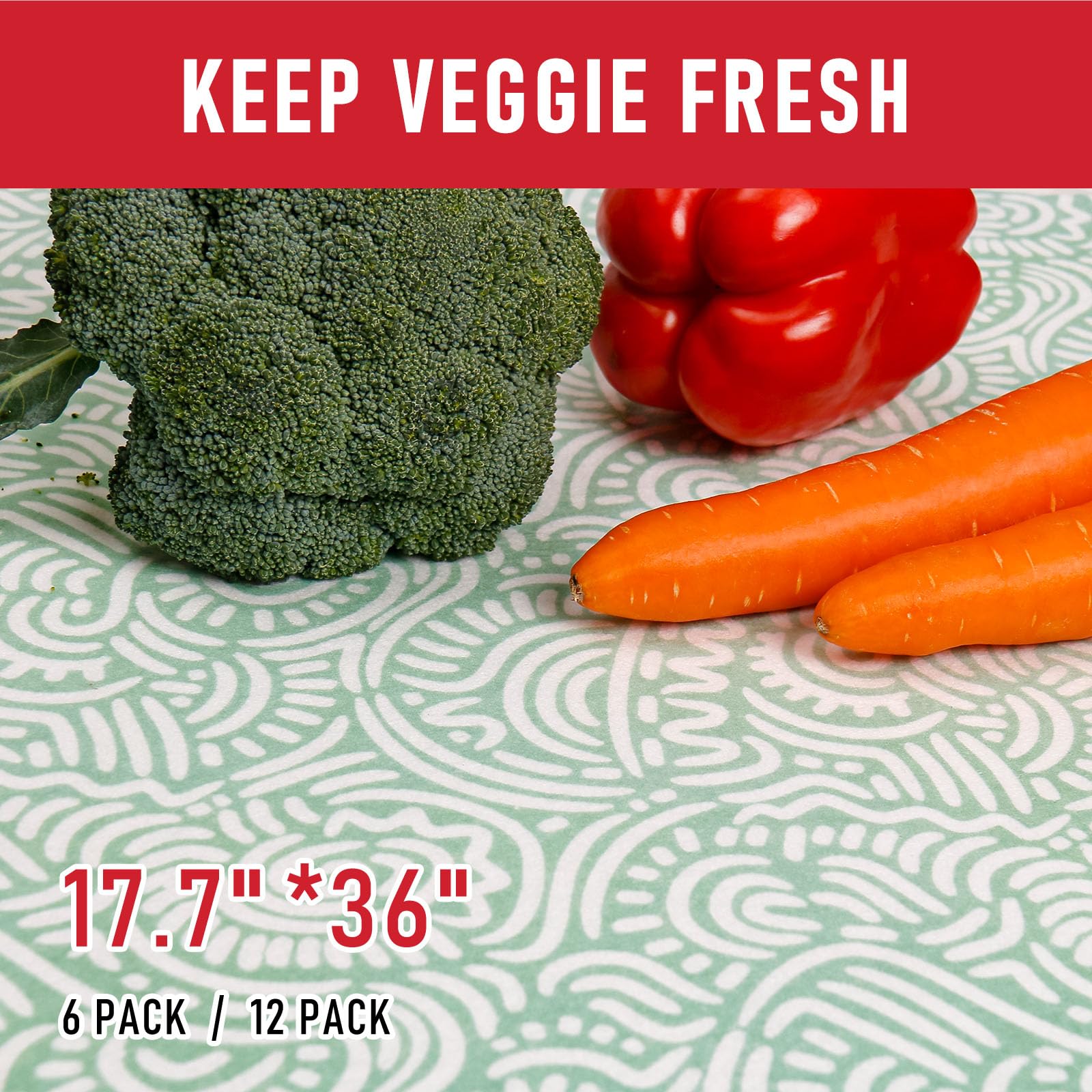6 Pack Refrigerator Shelf Liners for French Door Fridge