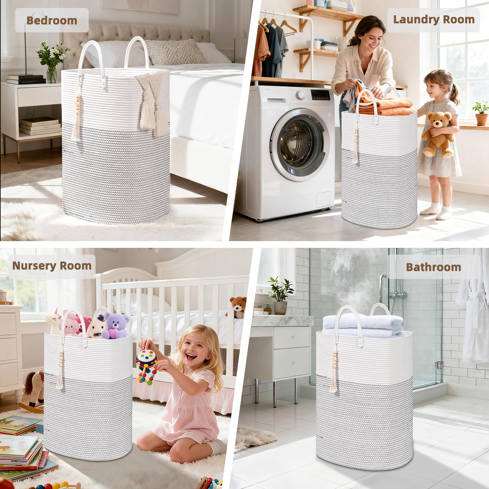 Woven Laundry Basket for Clothes