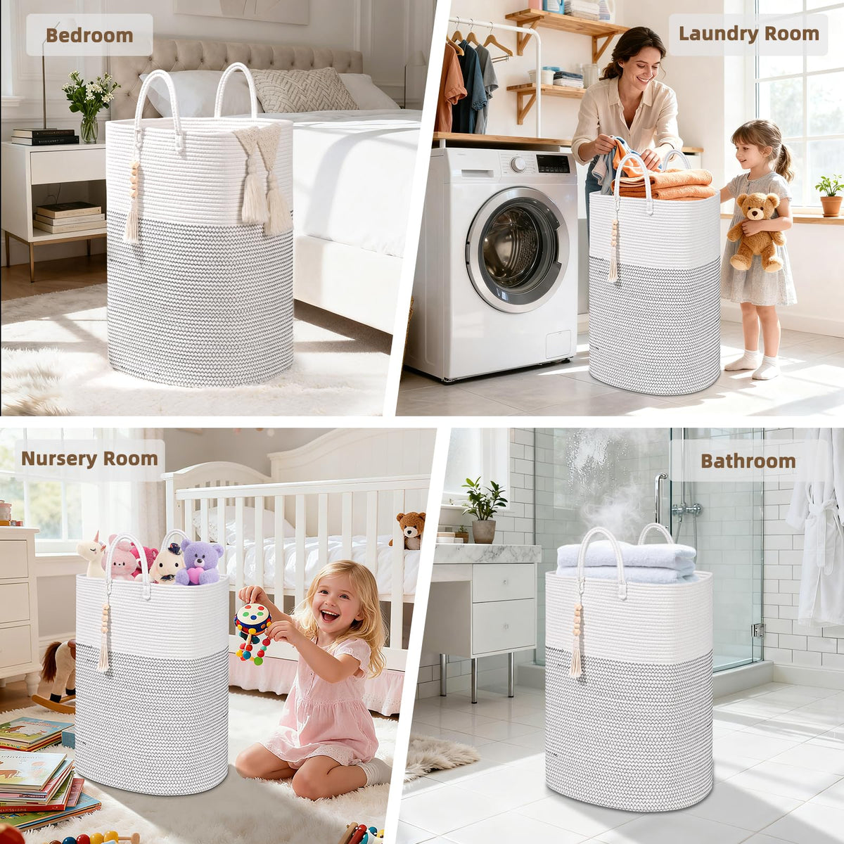 Woven Laundry Basket for Clothes (16 Ounce)