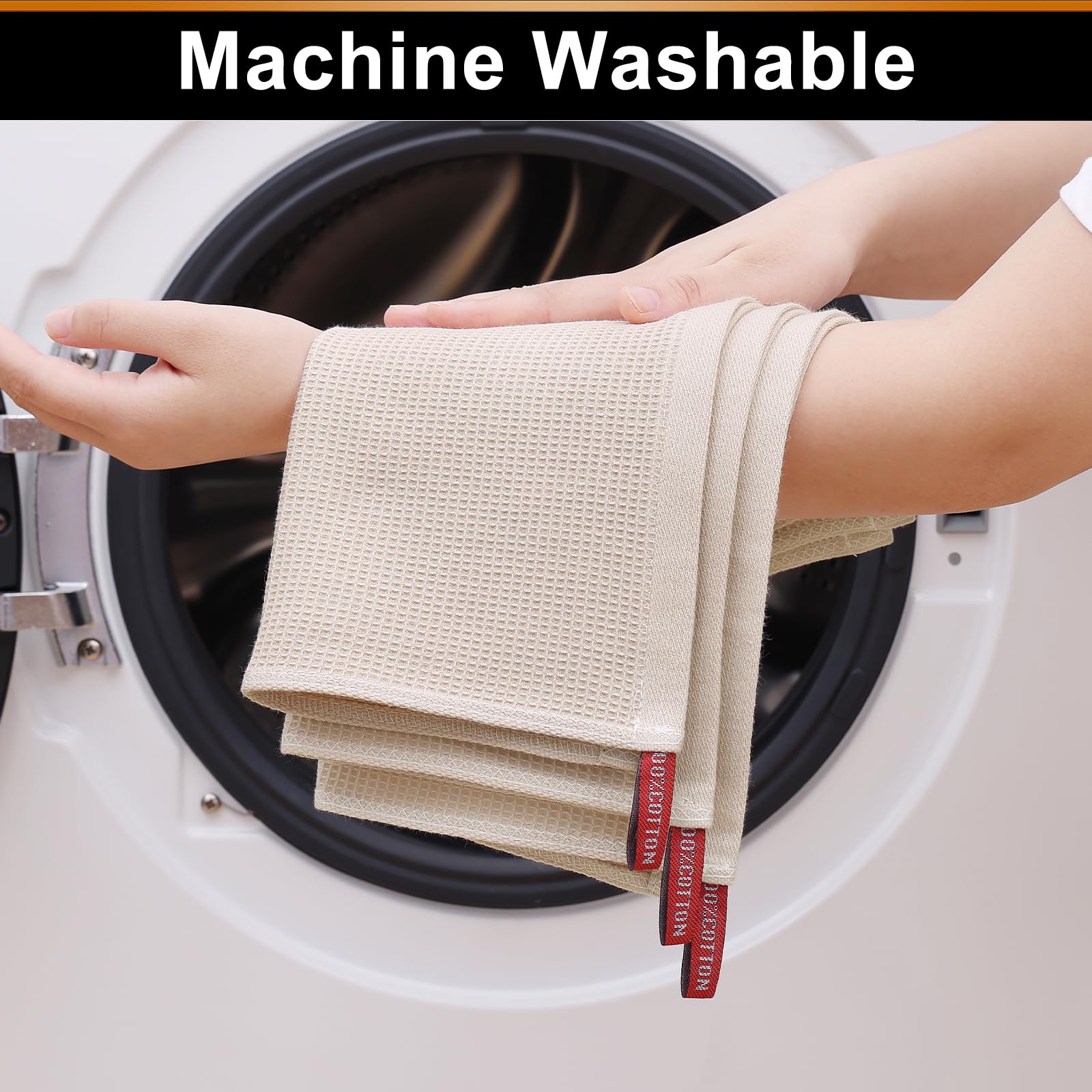 100% Cotton Waffle Weave Dish Cloths (8 Count)