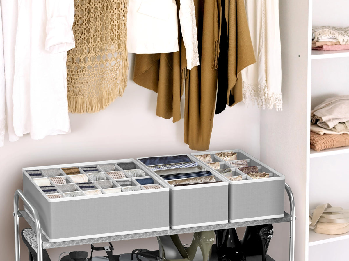 4 Pack Drawer Organizer Set for Underwear (4 Count)