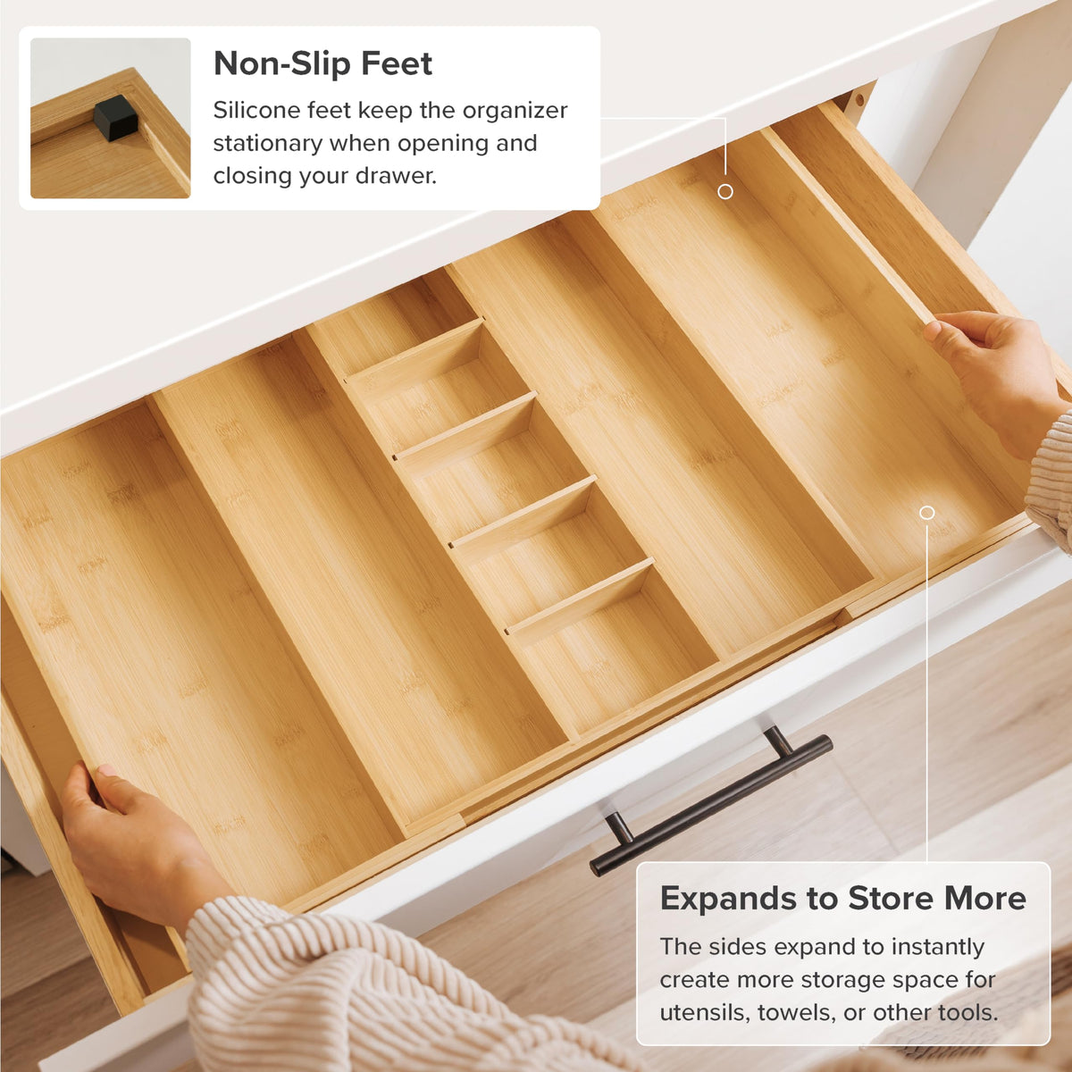 Utensil & Junk Drawer Organizer