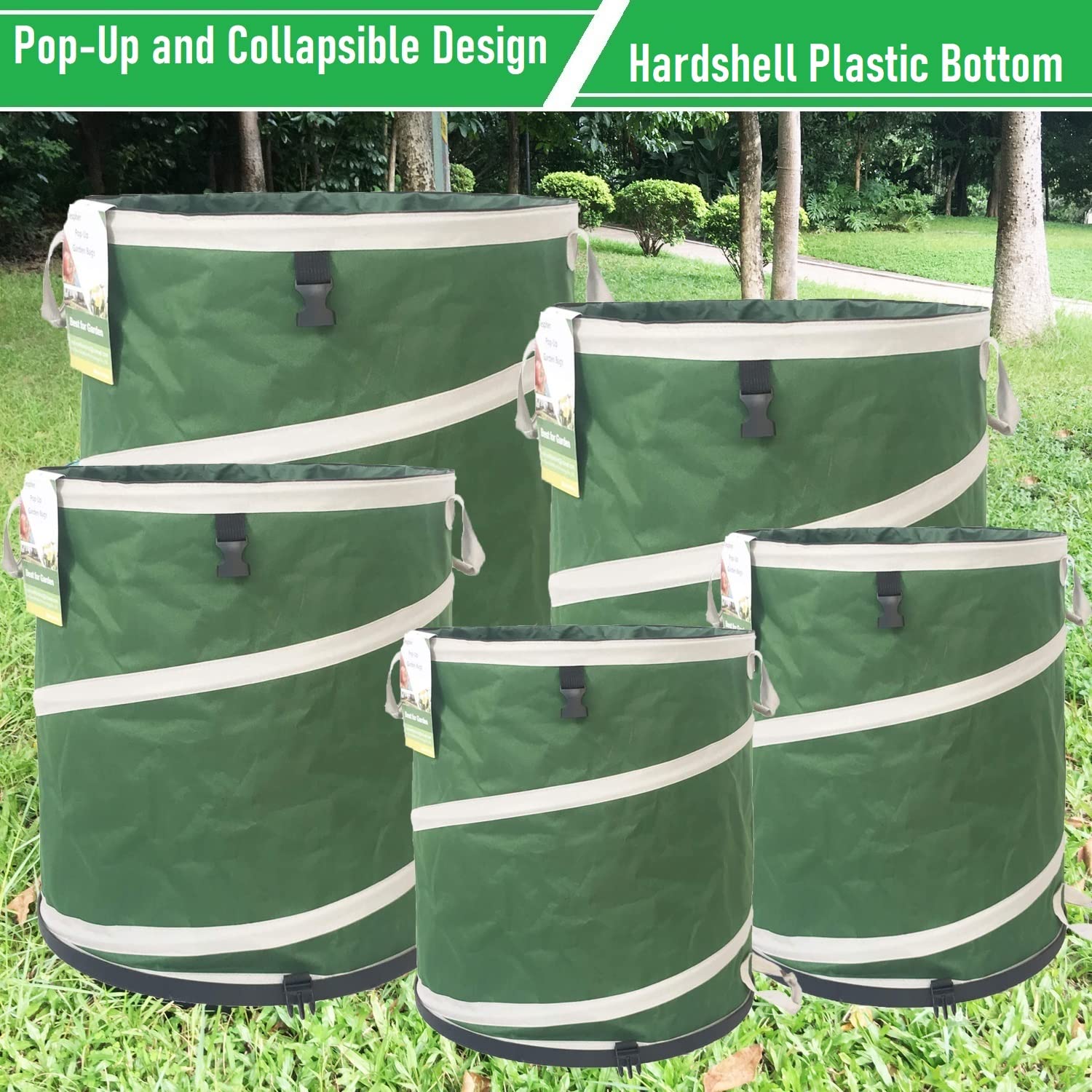 2 Pack 24 Gallon Collapsible Trash Can (2 Count)