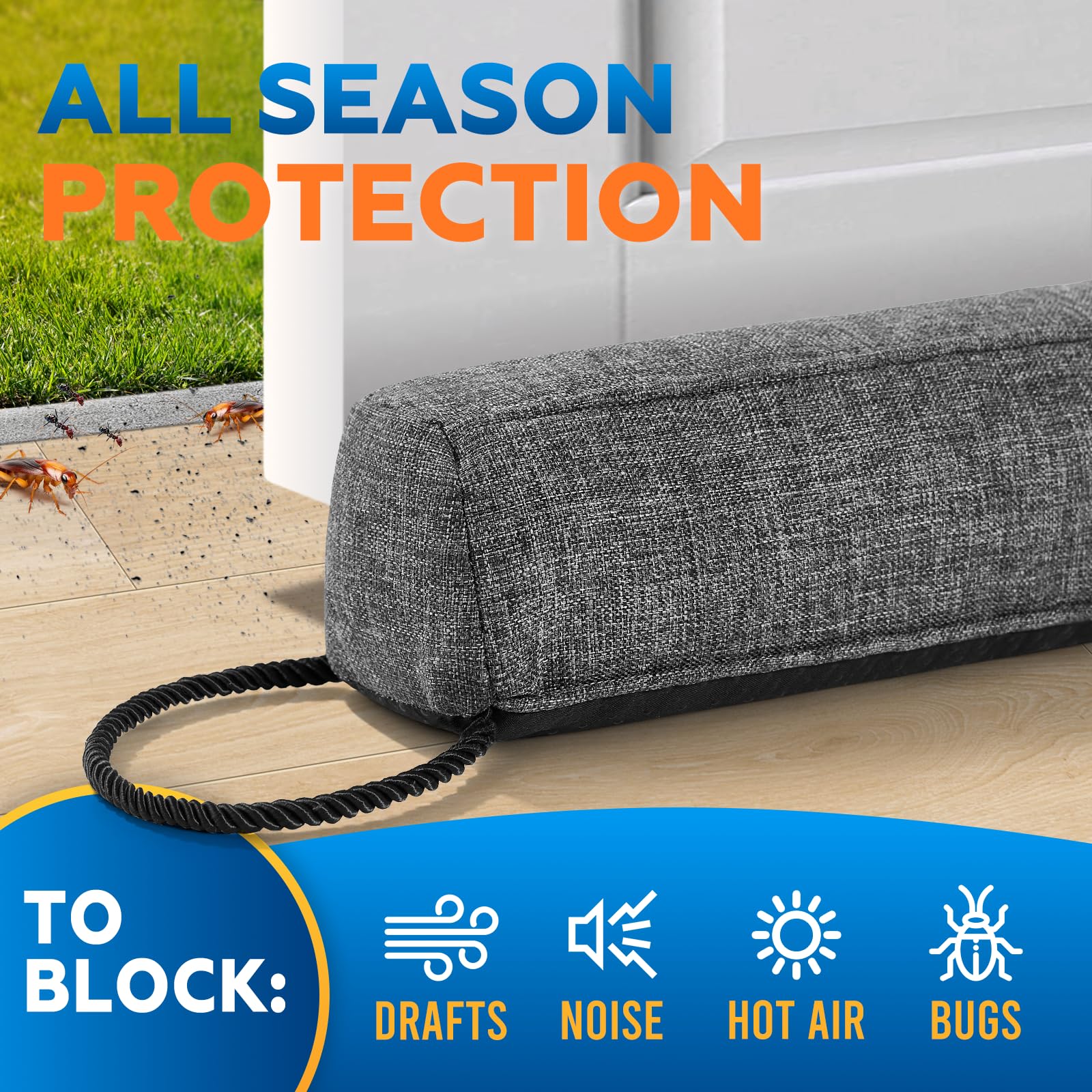 38” Weighted Under Door Draft Stopper
